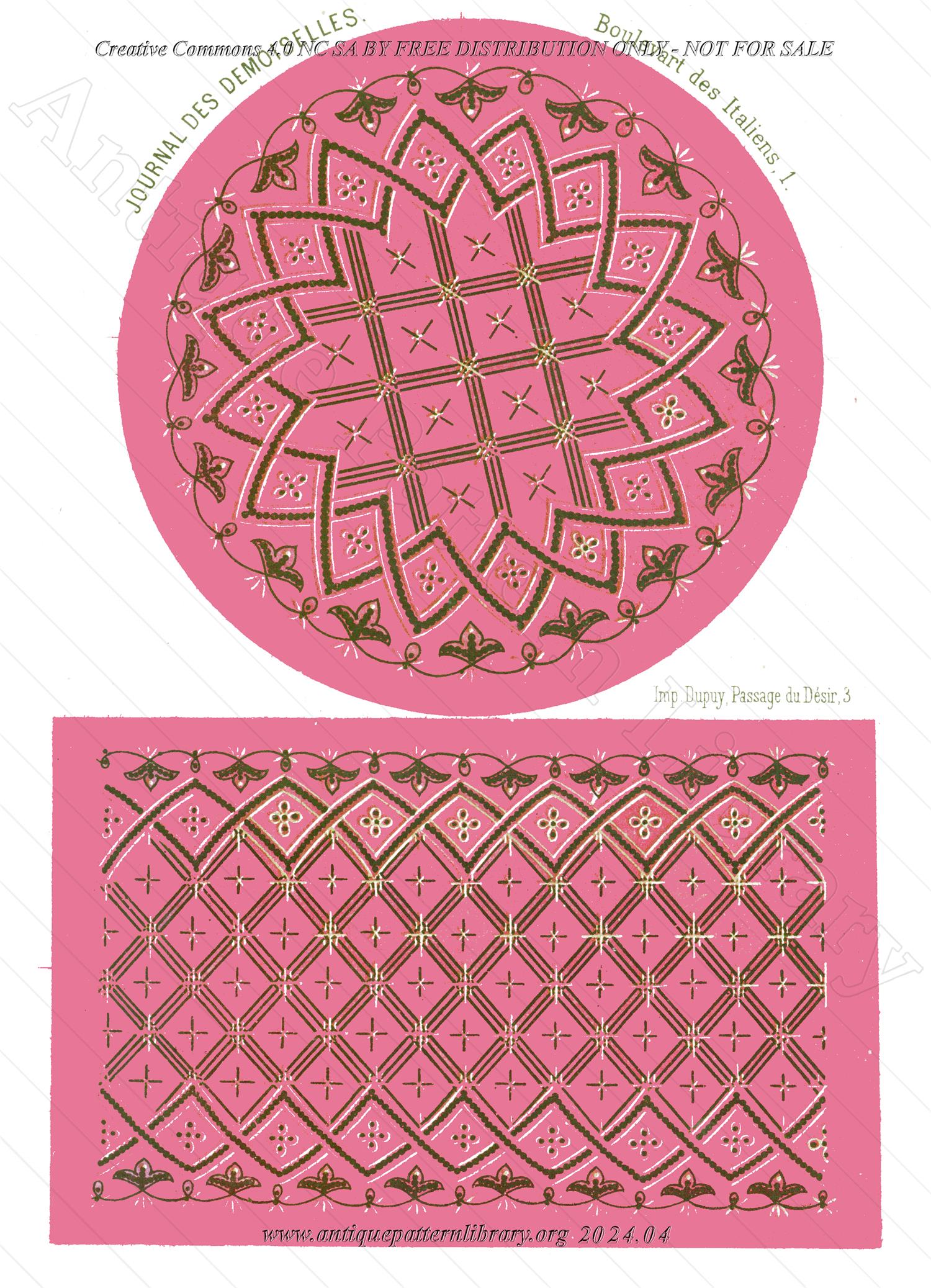 A-MH191 Round and rectangular embroidery design