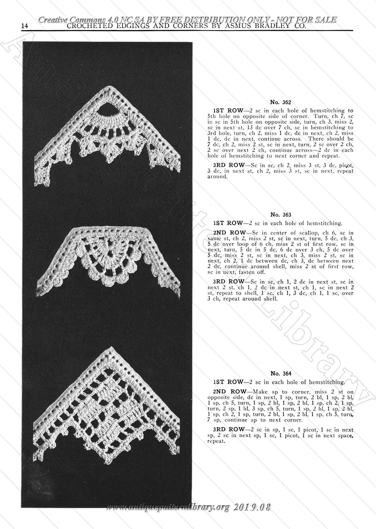 B-JA046 A B C Book of Crocheted Edges and Corners, No. 2