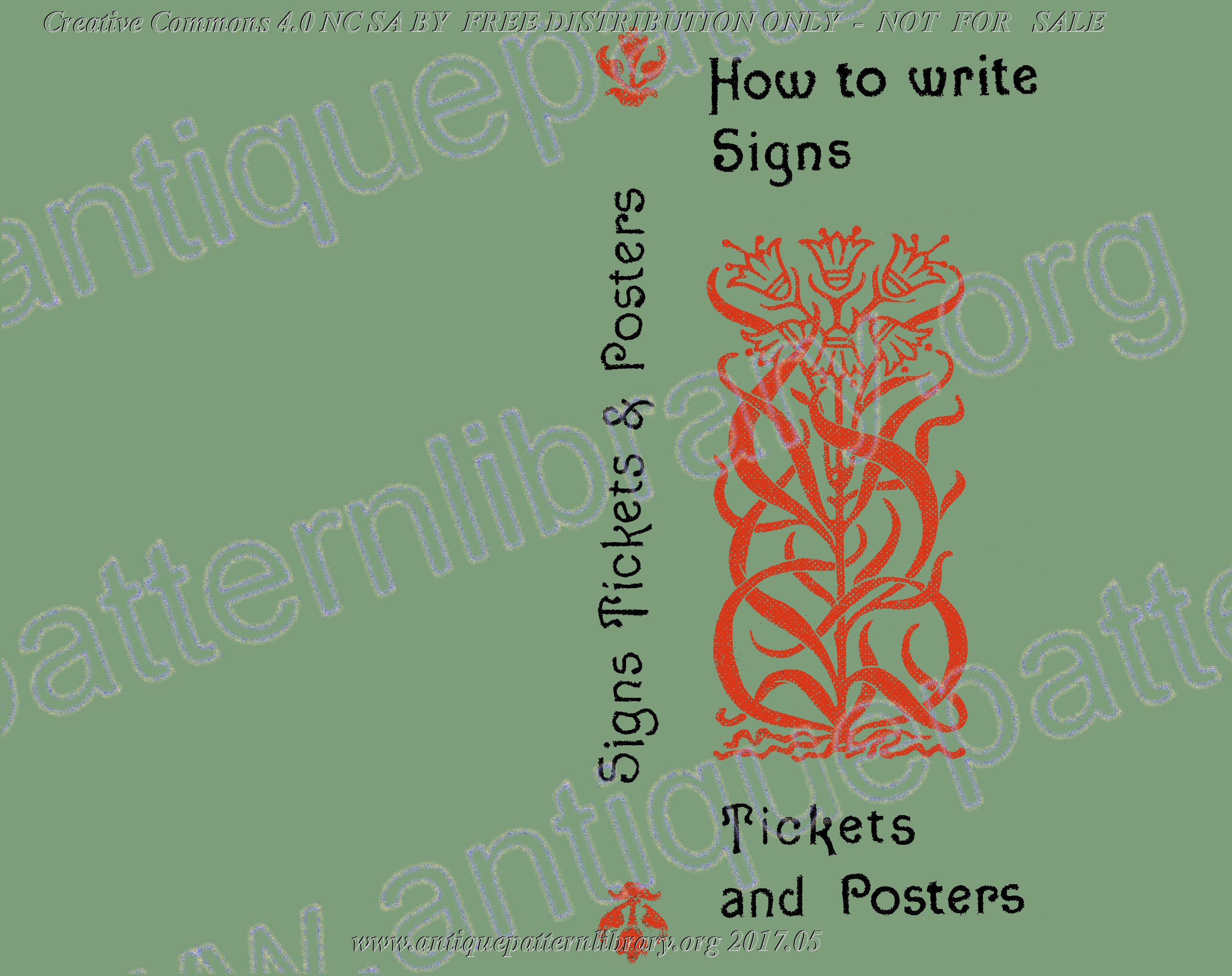 B-SW041 How to Write Signs, Tickets, and Posters
