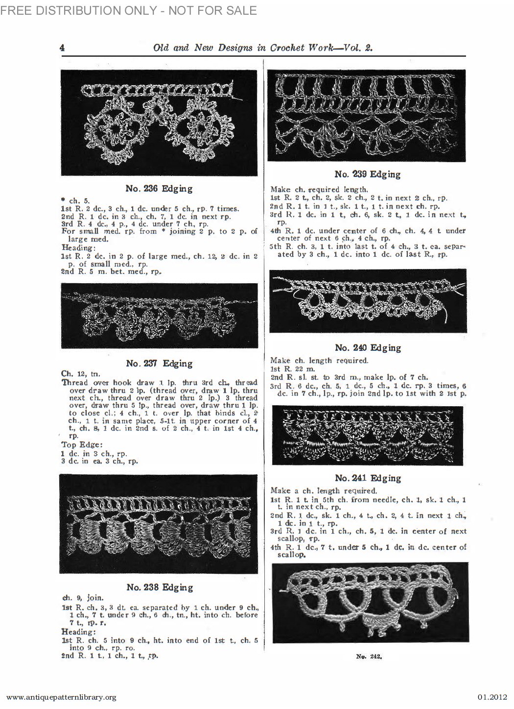 B-SW071 Old and New Designs in Crochet Work