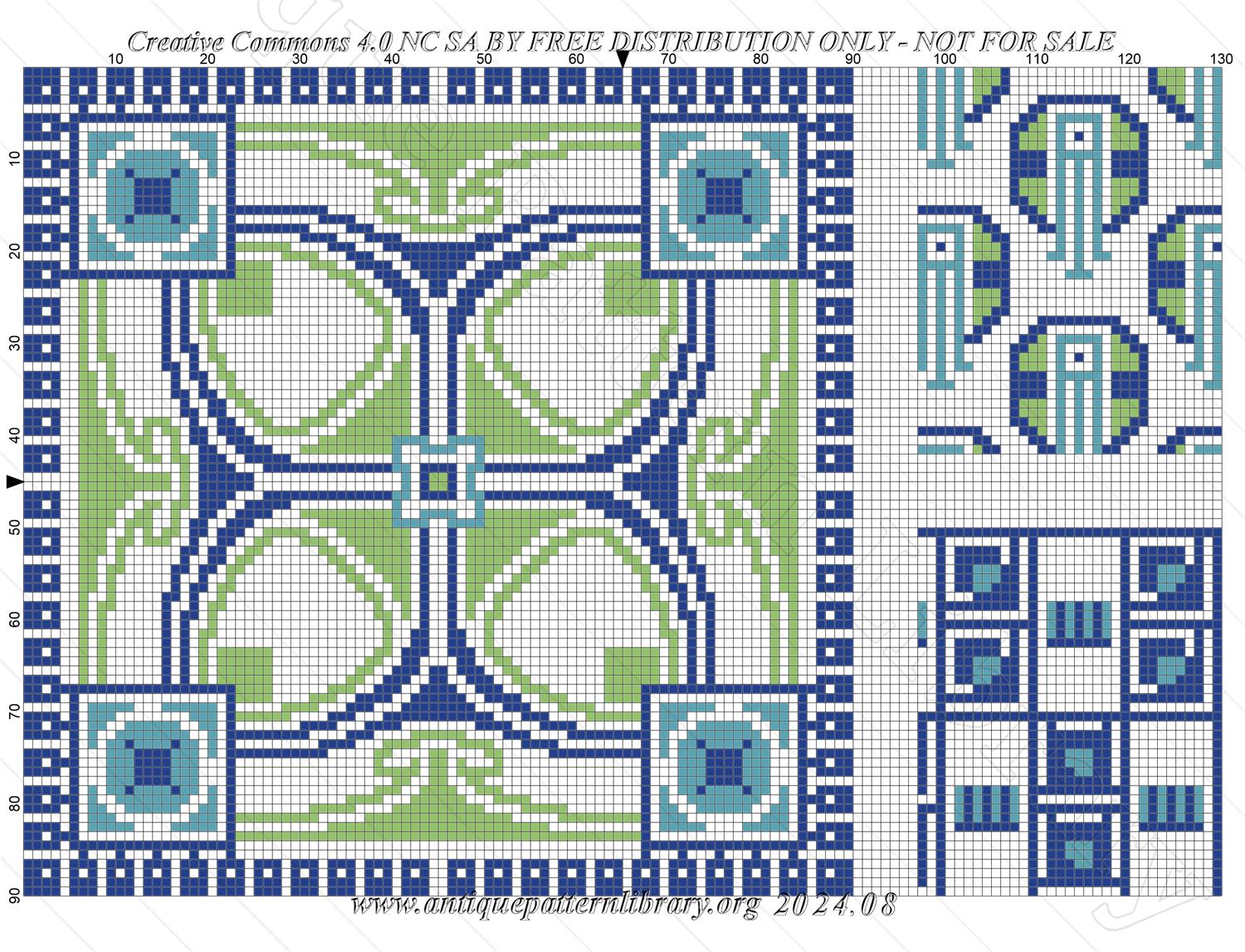 B-VP019 Art Deco square and two overall patterns