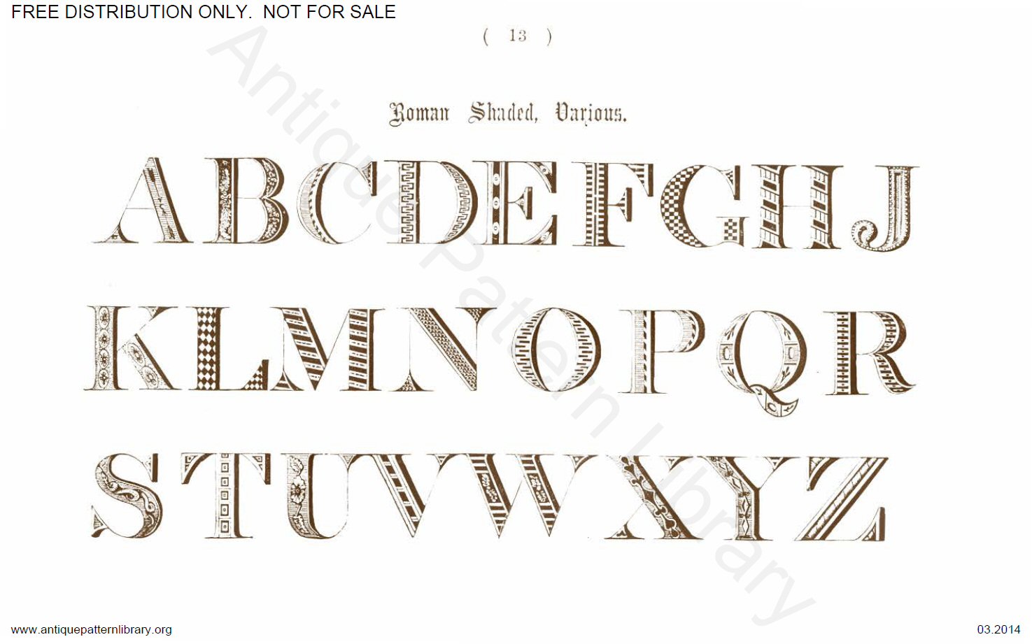 B-YS031 Delamotte, Examples of Modern Alphabets