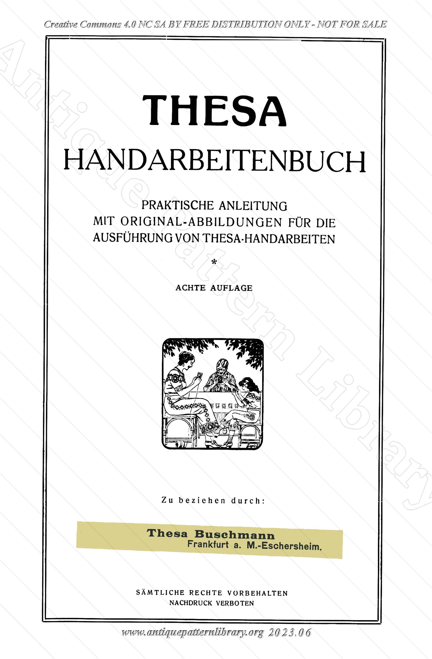 B-YS089 Thesa Handarbeitenbuch
