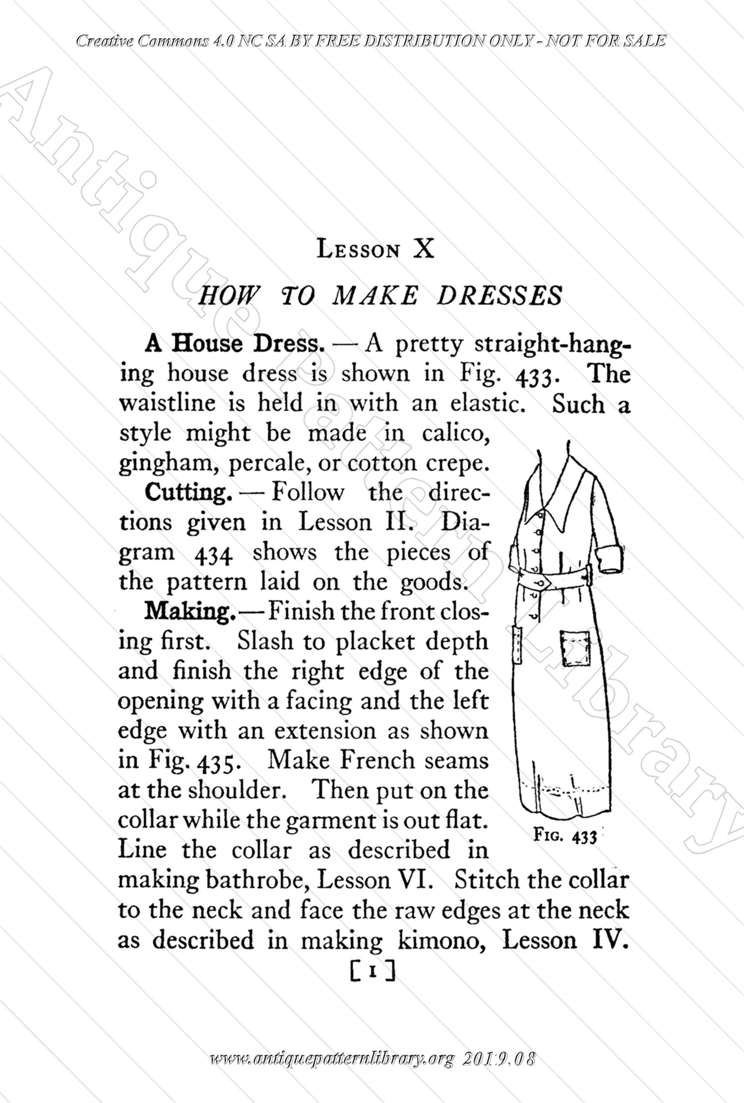 B-YS105 Complete Course in Dressmaking in Twelve Lessons: