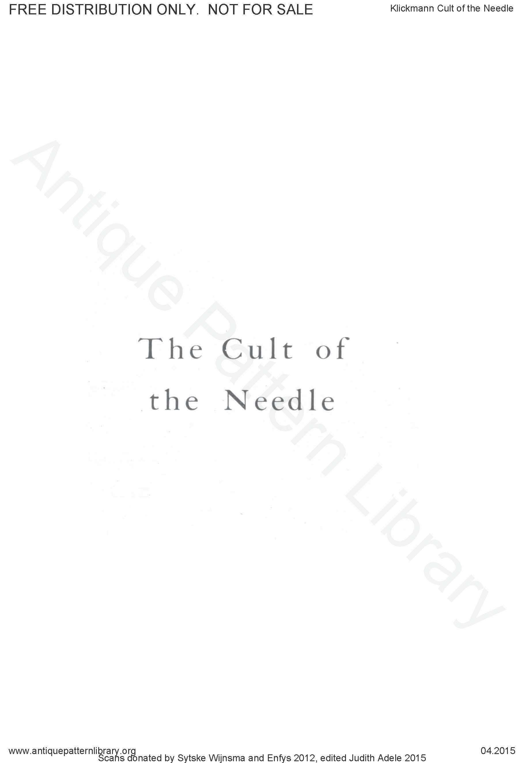 C-EN001 Cult of the Needle, The