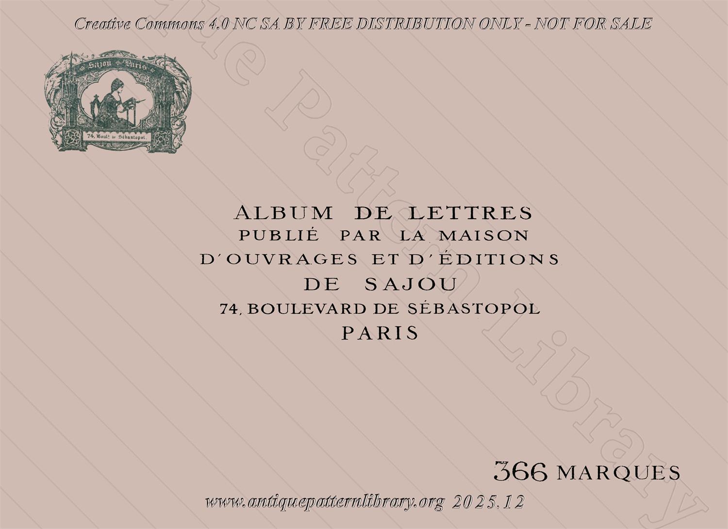 C-XX045 Album de Lettres