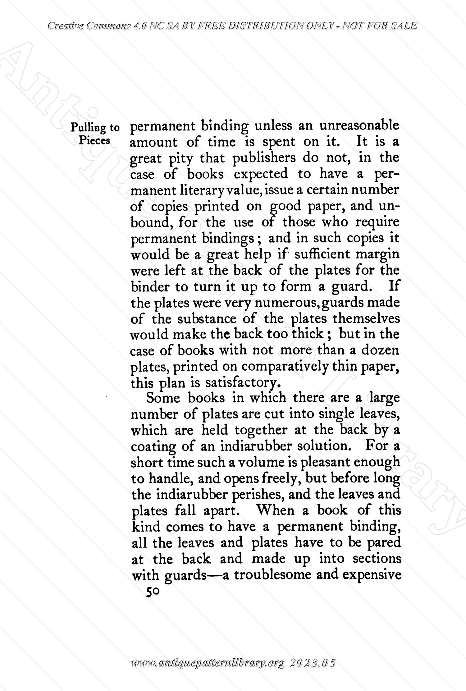 C-YS345 Bookbinding, and the Care of Books