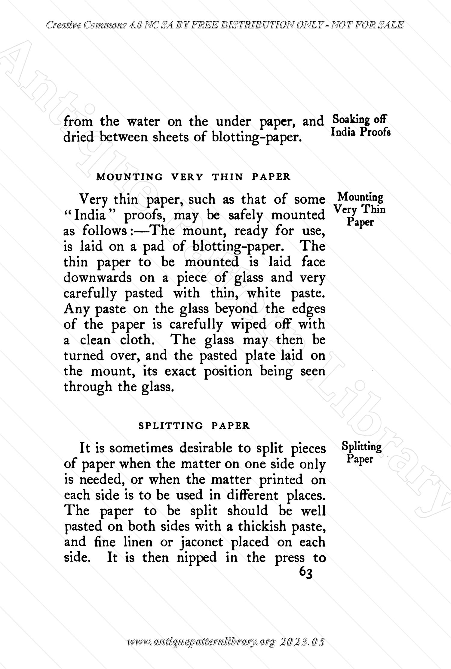 C-YS345 Bookbinding, and the Care of Books