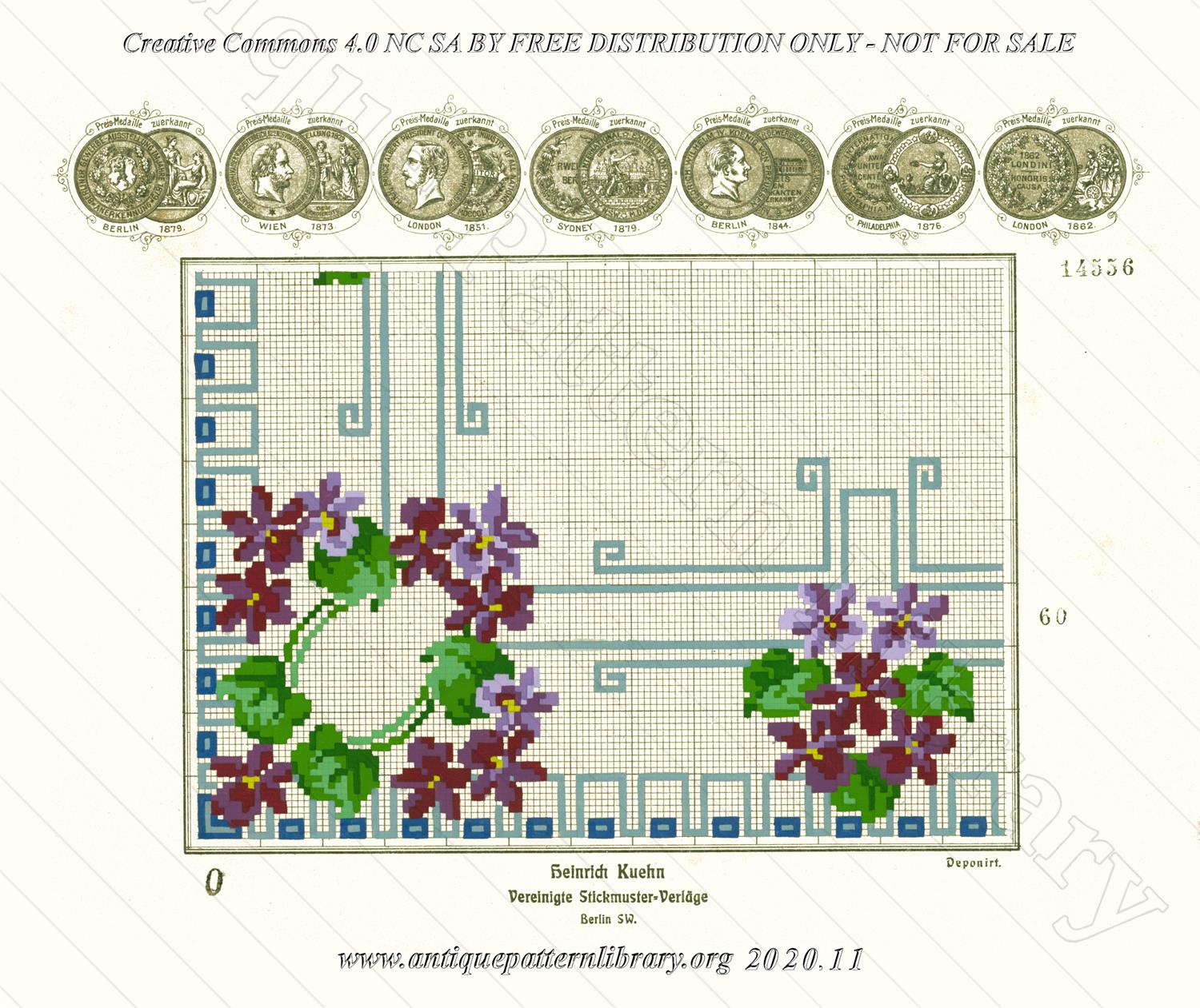 C-YS364 Corner design with violets