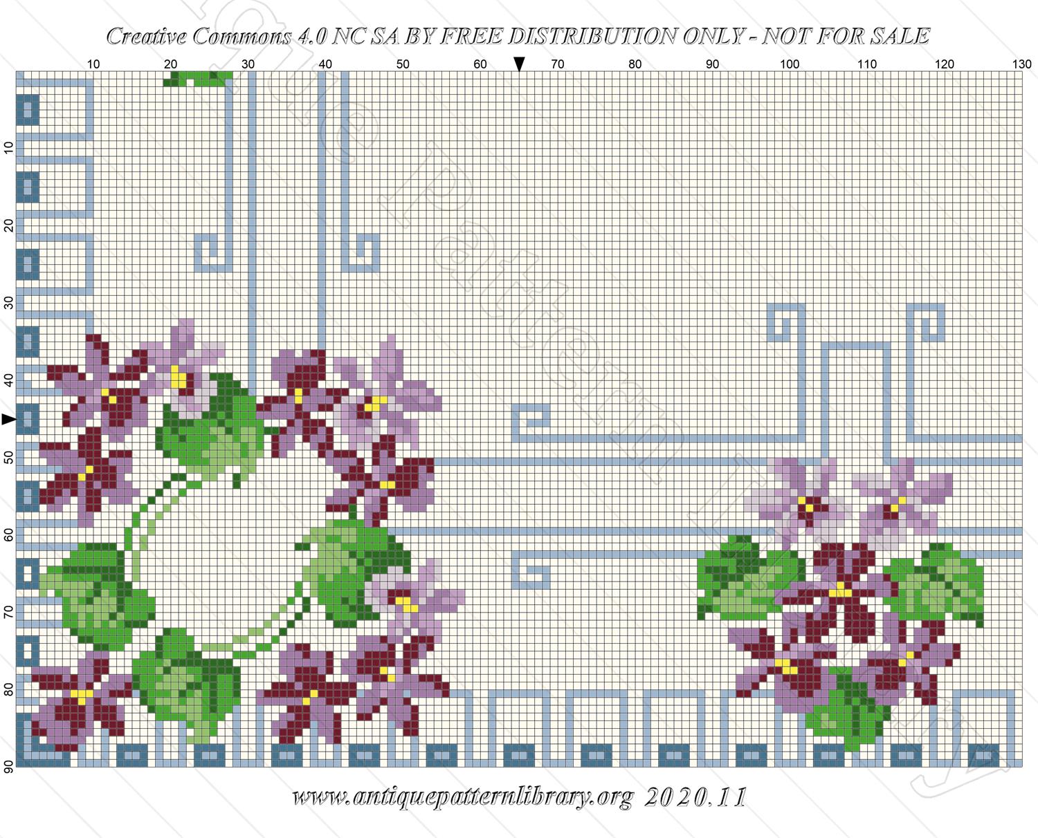 C-YS364 Corner design with violets