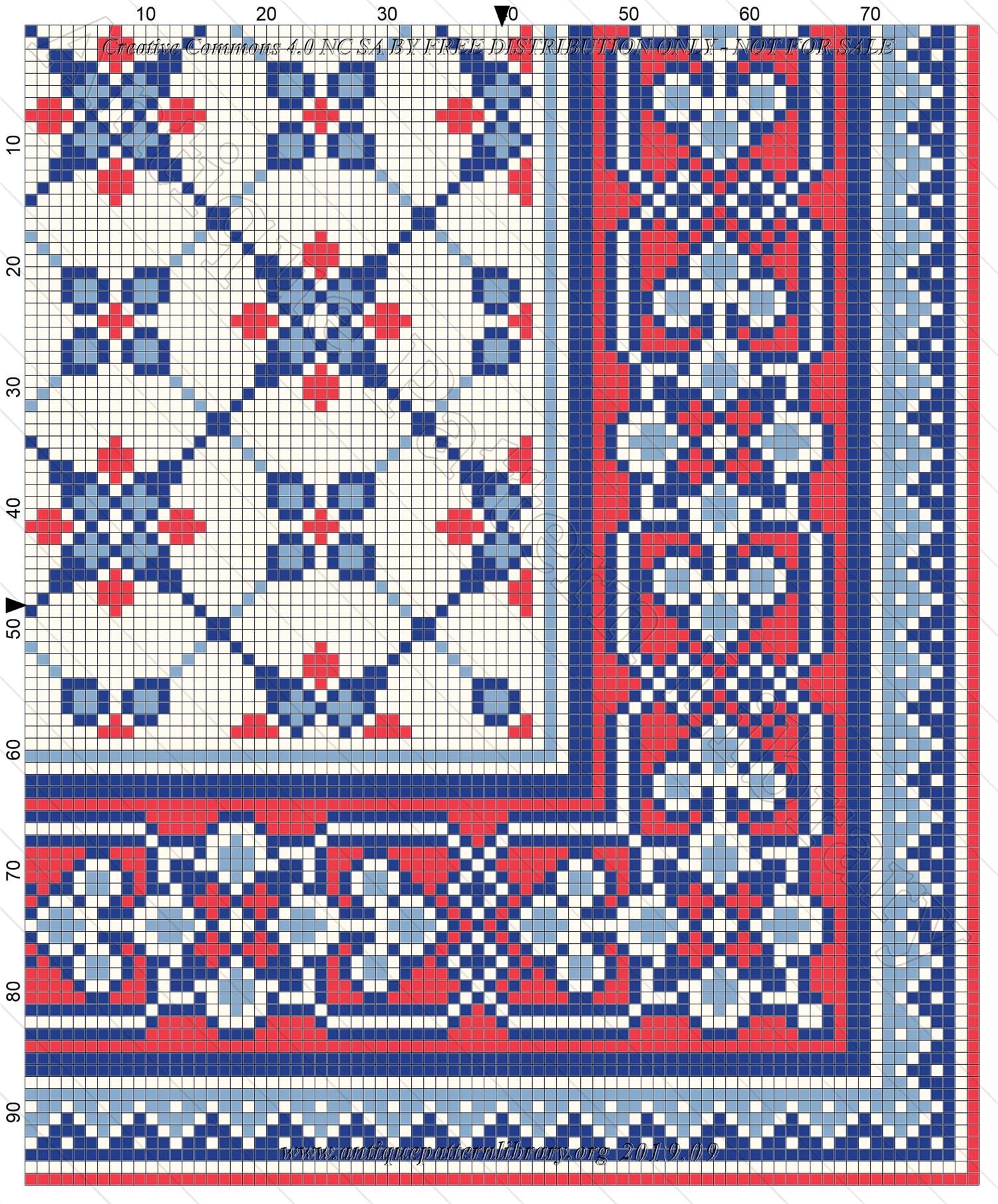 C-YS691 Quarter pattern rug design