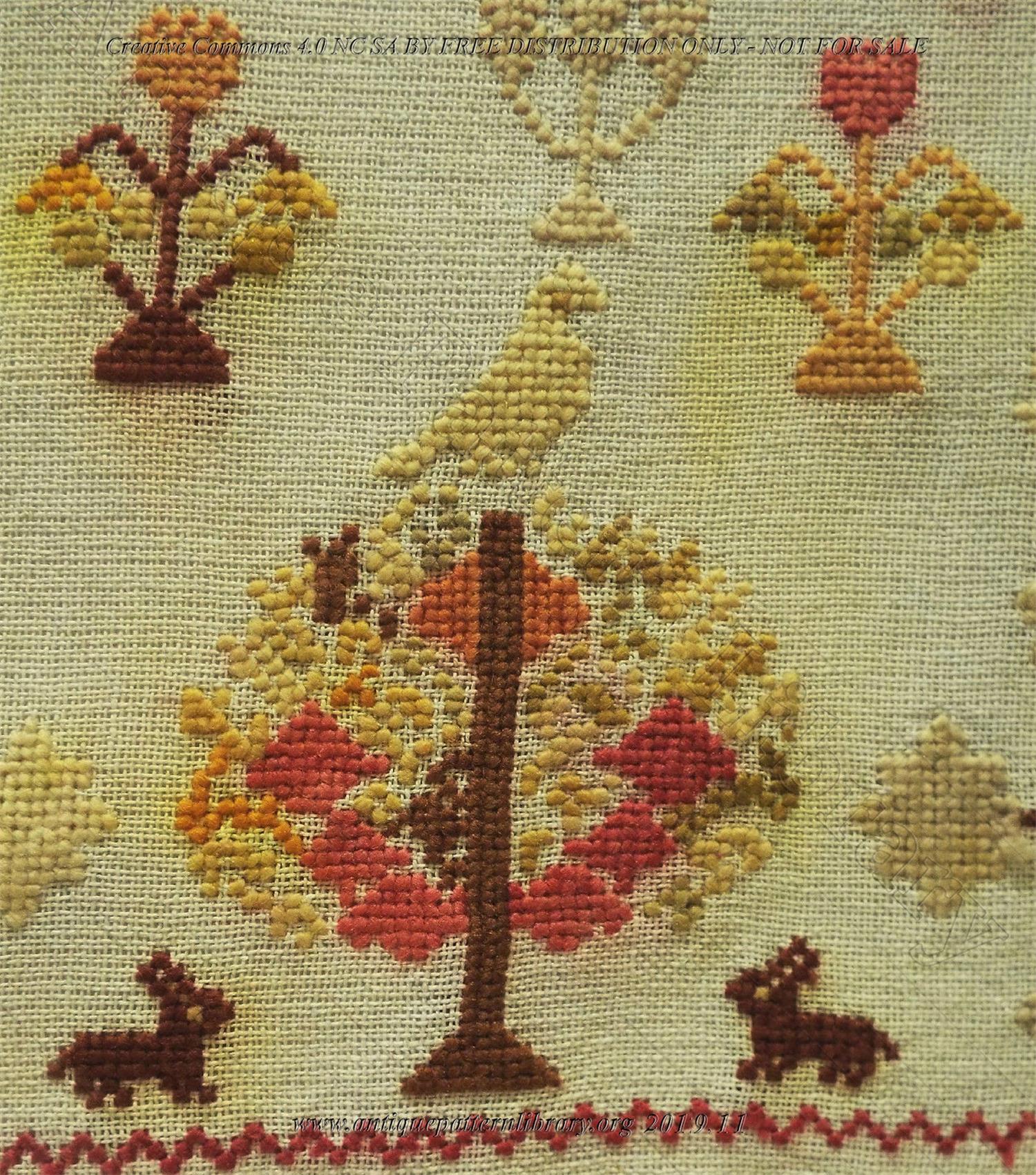 E-CO001 1876 Jemima Stuart sampler