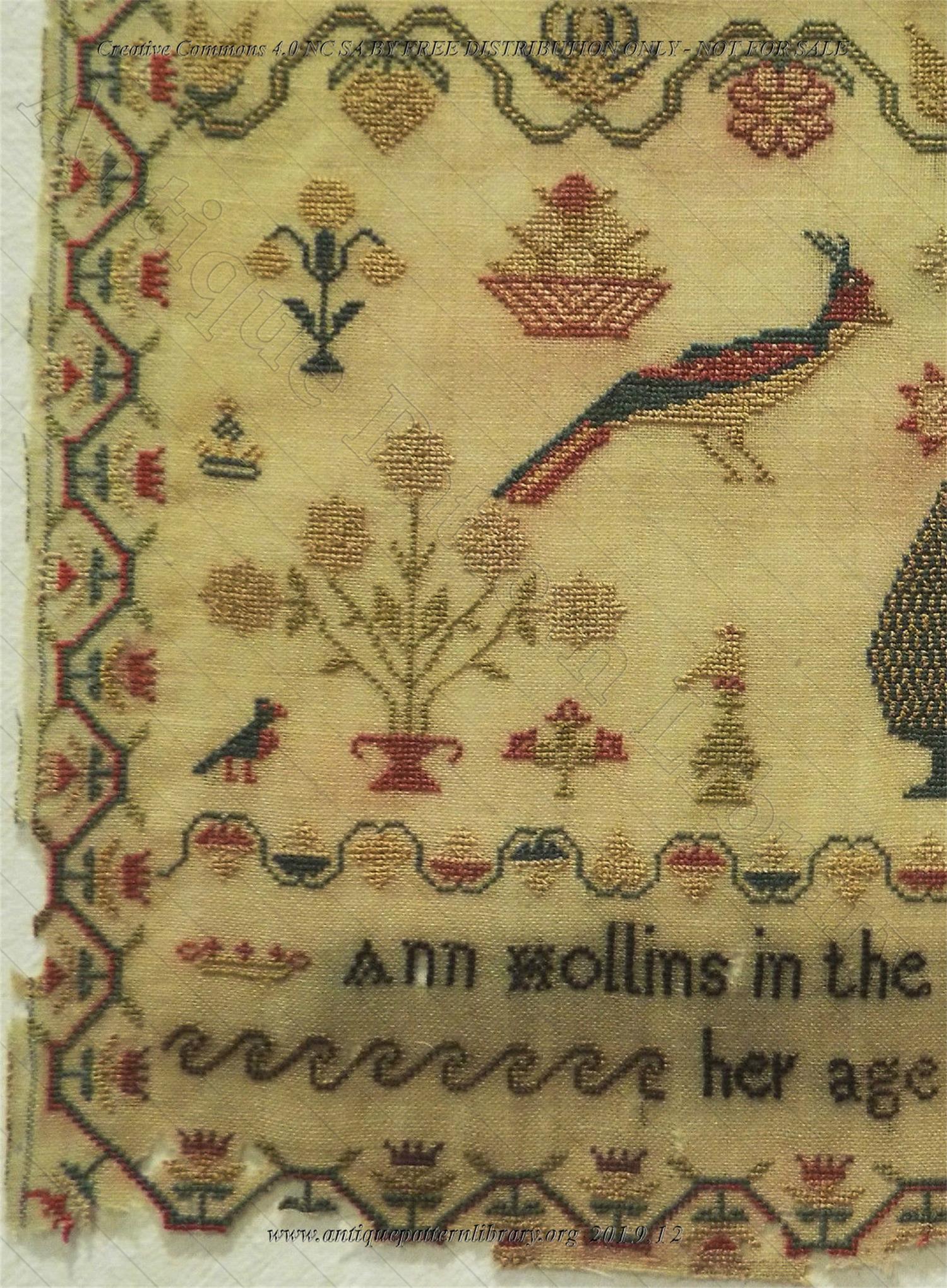 E-CO002 1825 Ann Hollins sampler