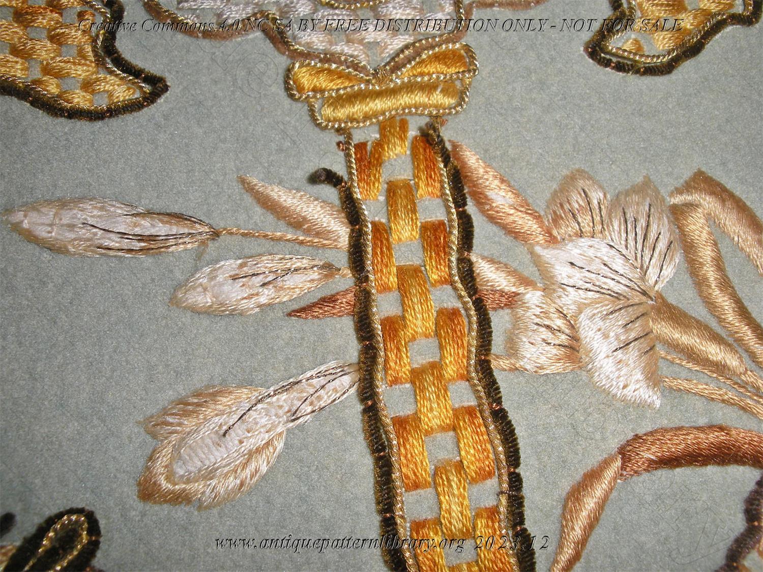 E-CW001 Ecclesiastical valance with lilies and initial M