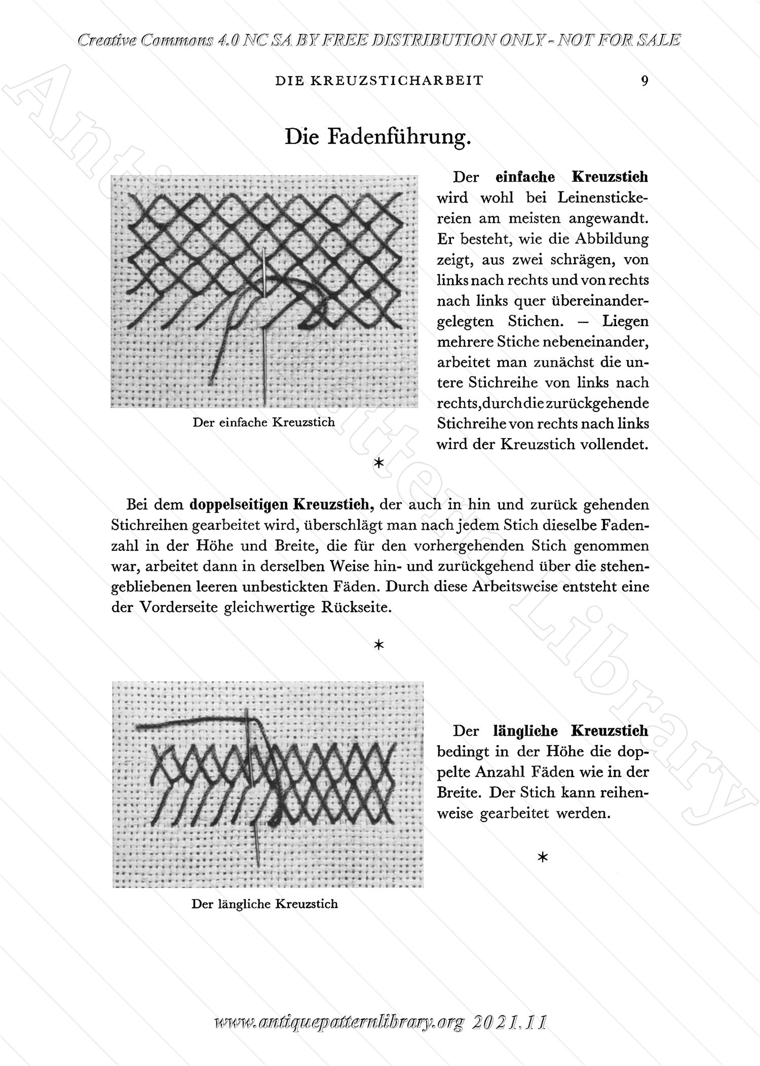 E-RB005 Die Kreuzsticharbeit