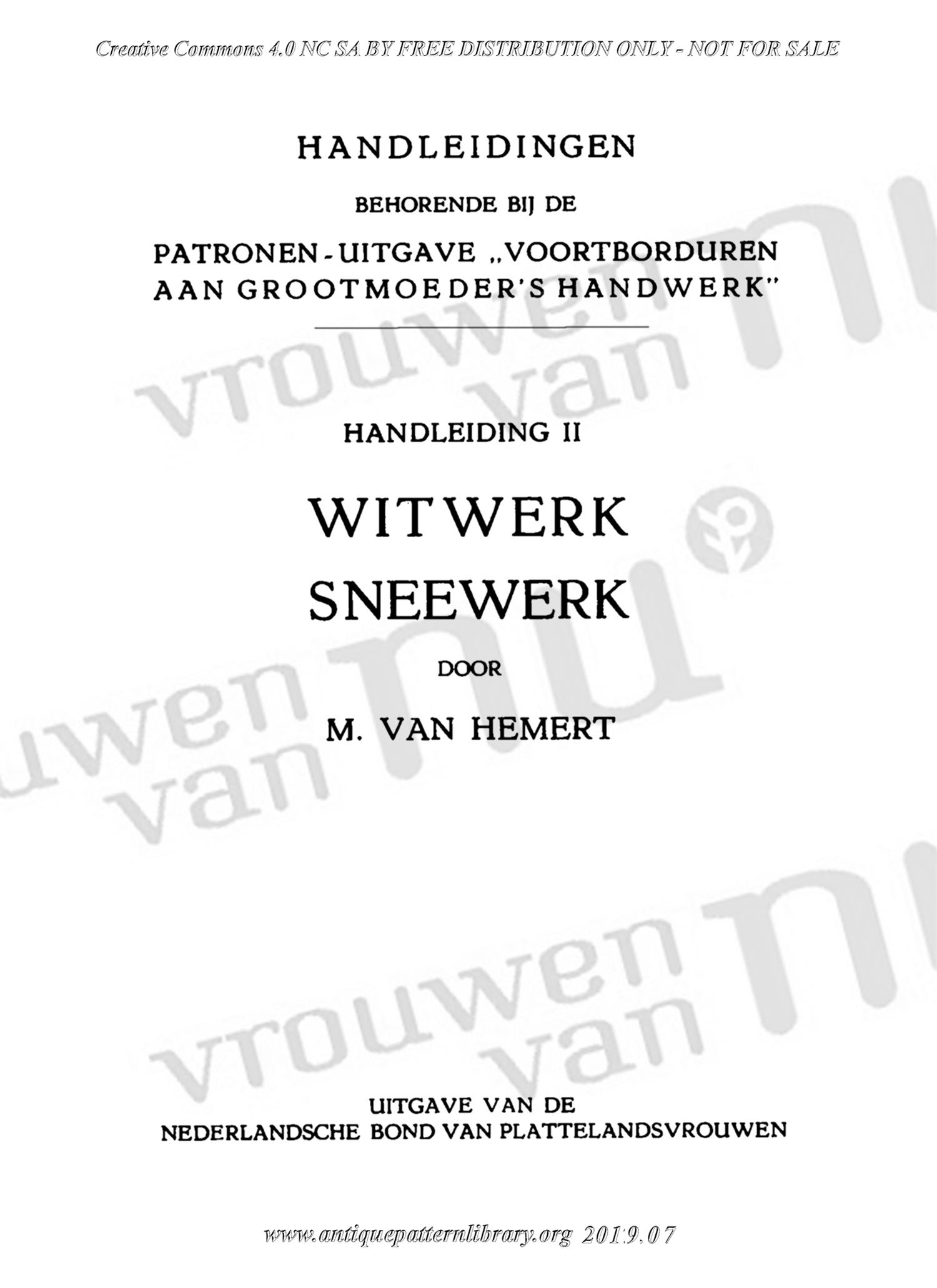E-WM002 2. Witwerk Sneewerk