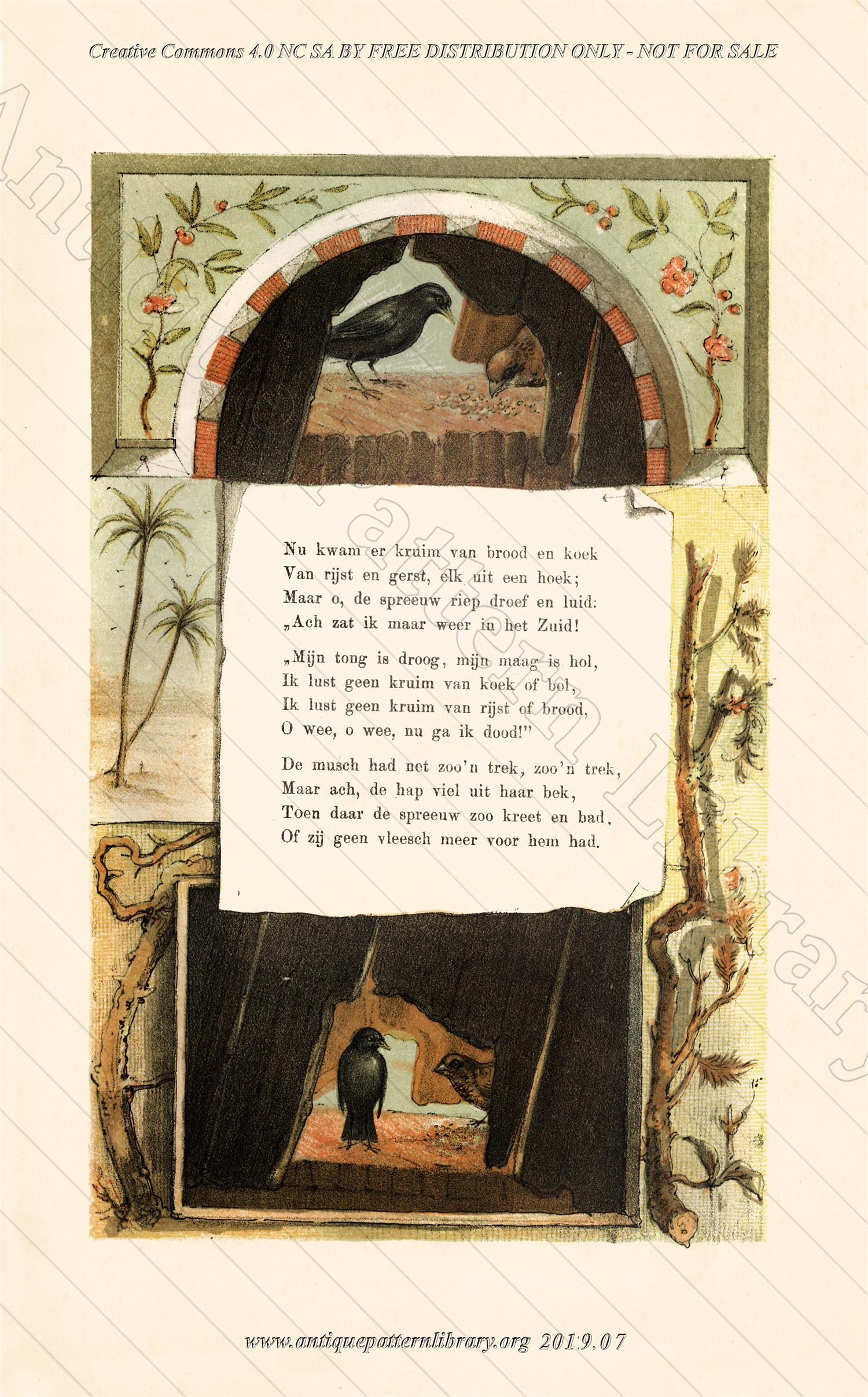 E-WM052 De Spreeuw en de Musch [The Starling and the Sparrow]