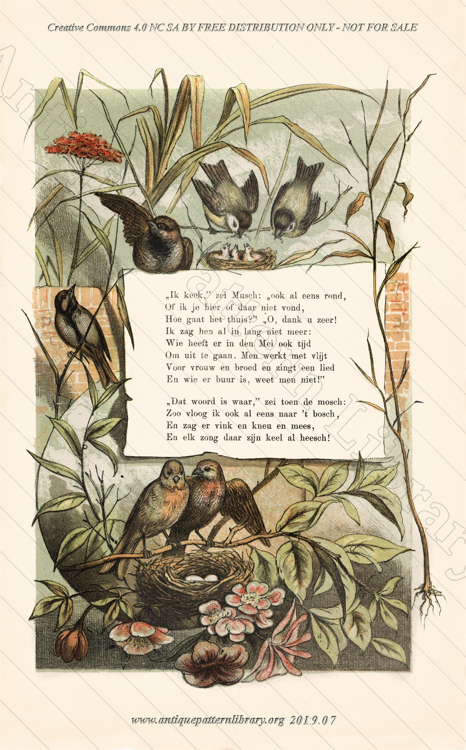 E-WM052 De Spreeuw en de Musch [The Starling and the Sparrow]