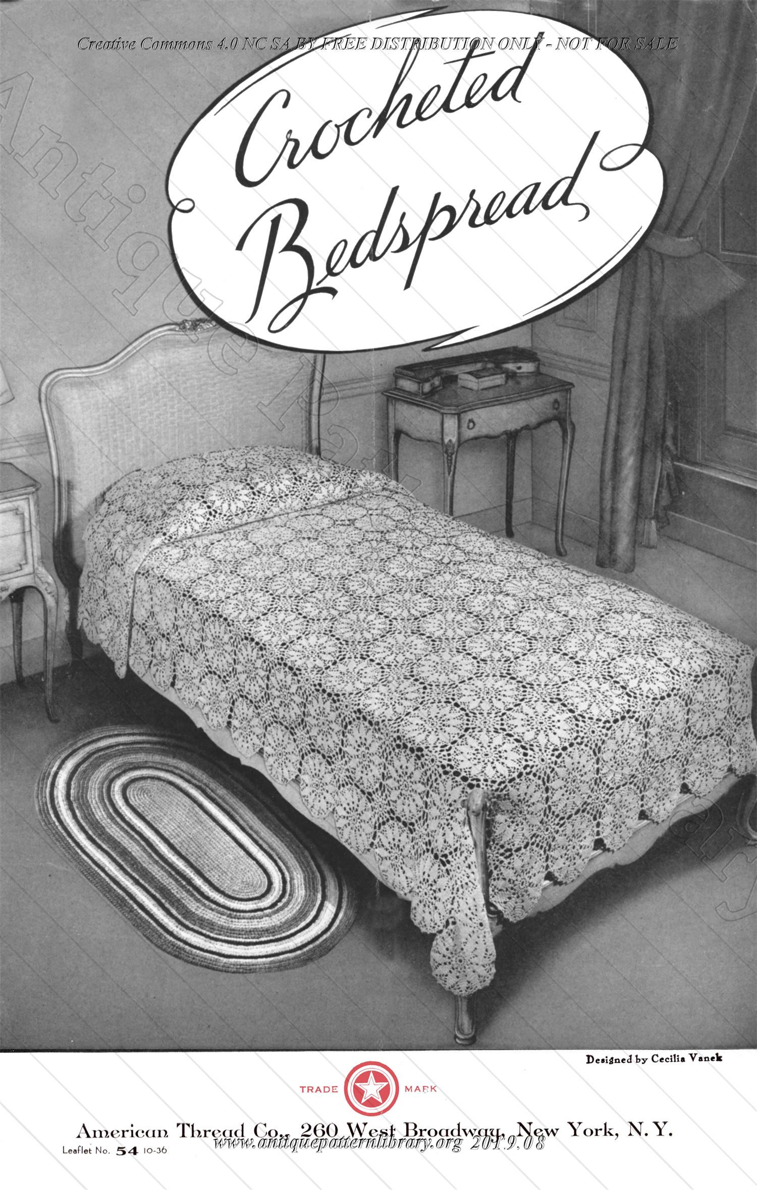 E-WM054 E-WM054 Star 54 10-36 Crocheted Bedspread