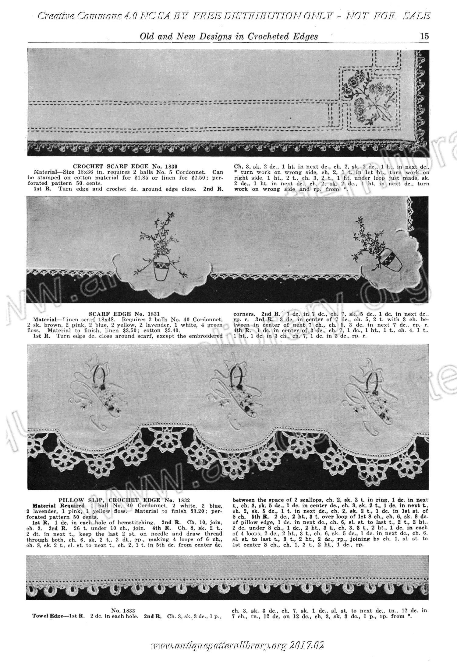 E-WM100 Old and New Designs in Crocheted Edges