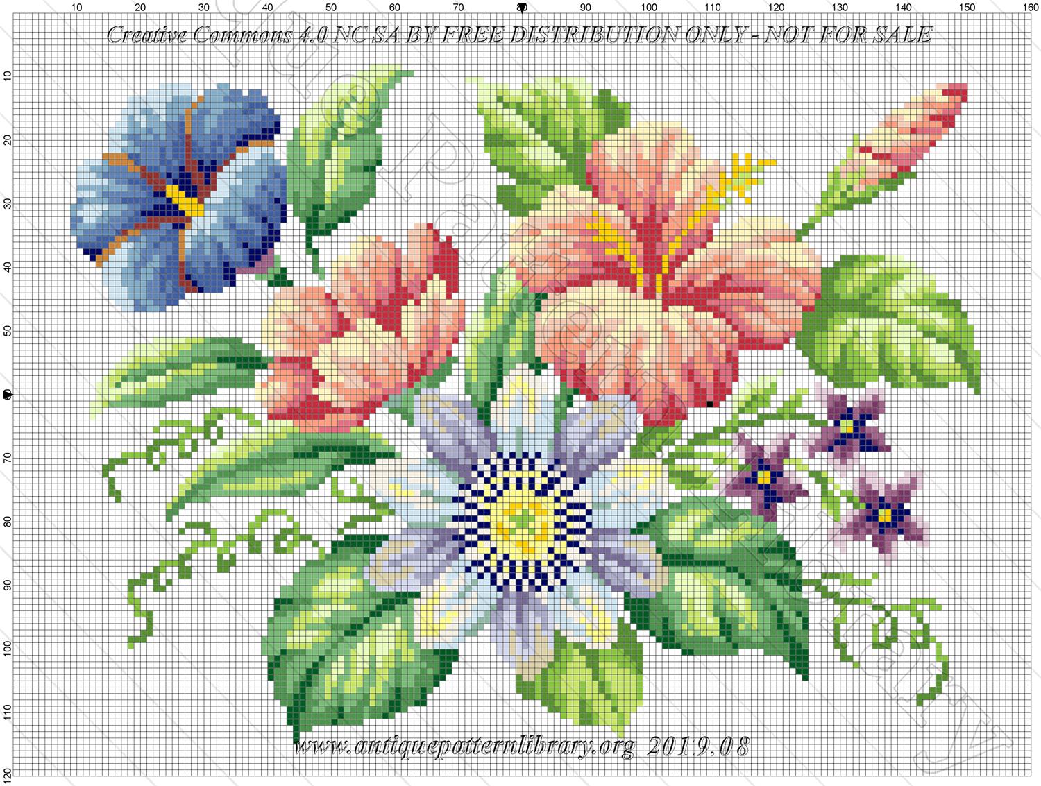 F-BU020 Berlin woolwork chart hand painted tapestry embroidery wool z
