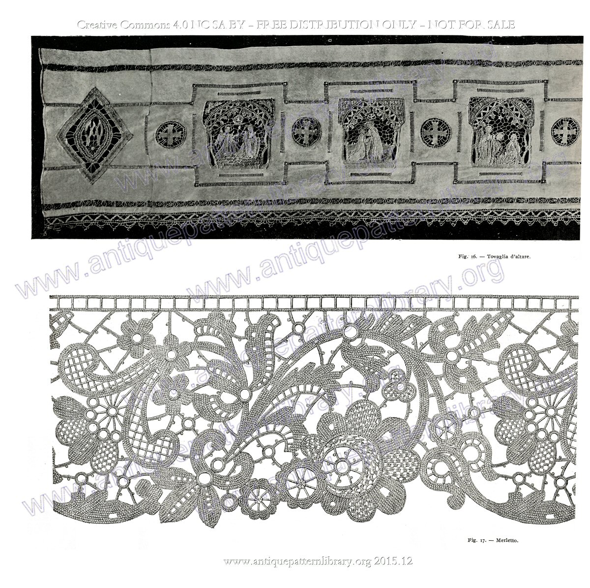 Altar cloth and lace design