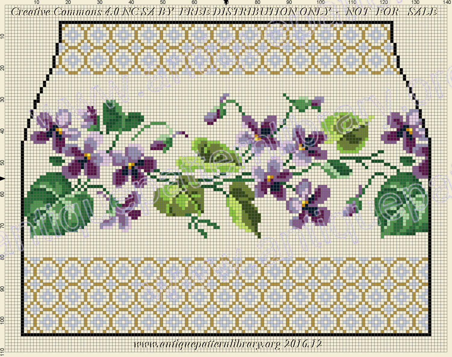 F-IS011 Purse pattern with violets