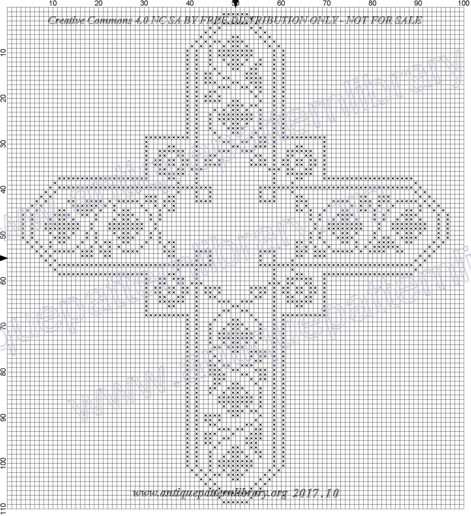 F-IS029 Blue cross motif