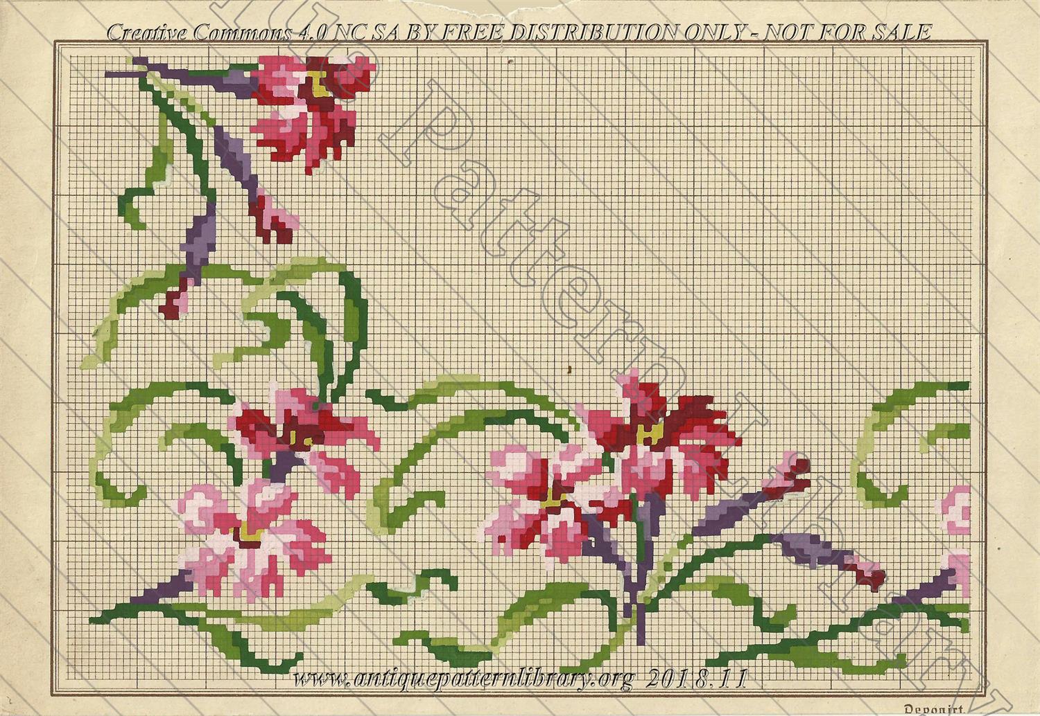 F-IS080 Floral corner pattern