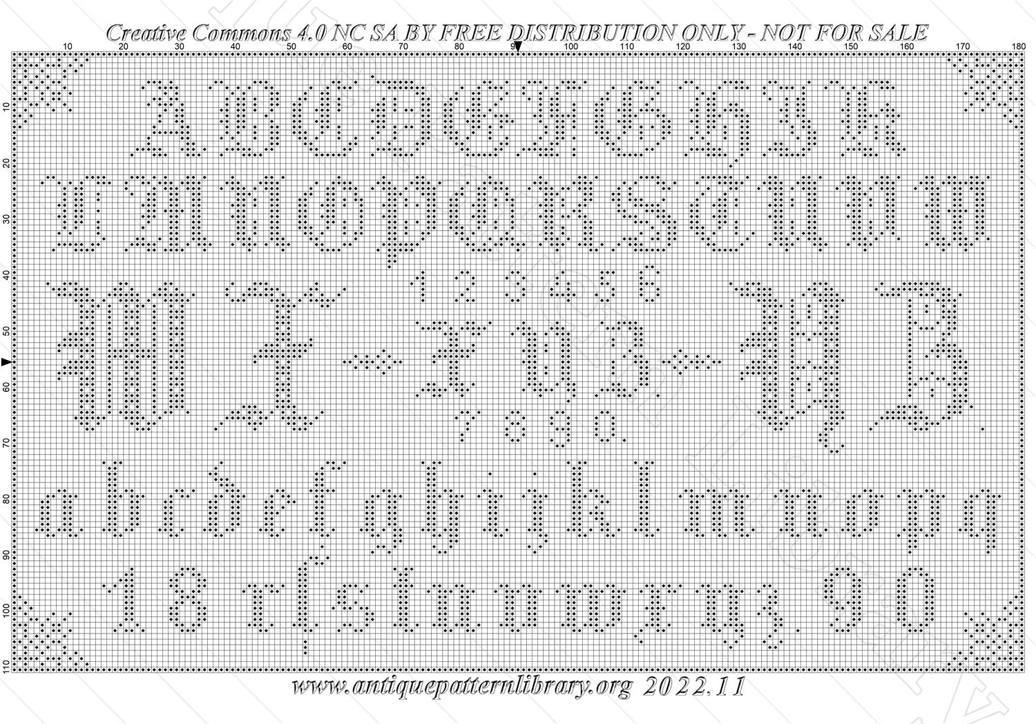 F-IS113 Alphabete fur Stickerei N0 18,I