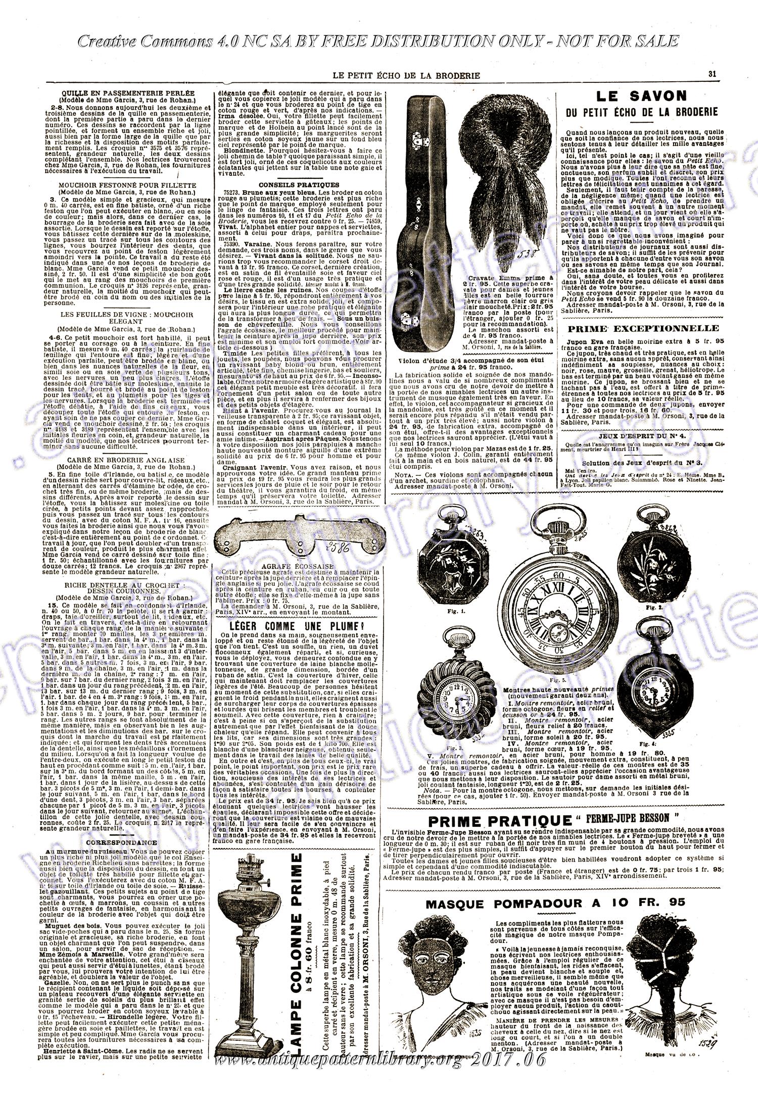 F-WM021 Le Petit Echo de la Broderie 1900-01-28