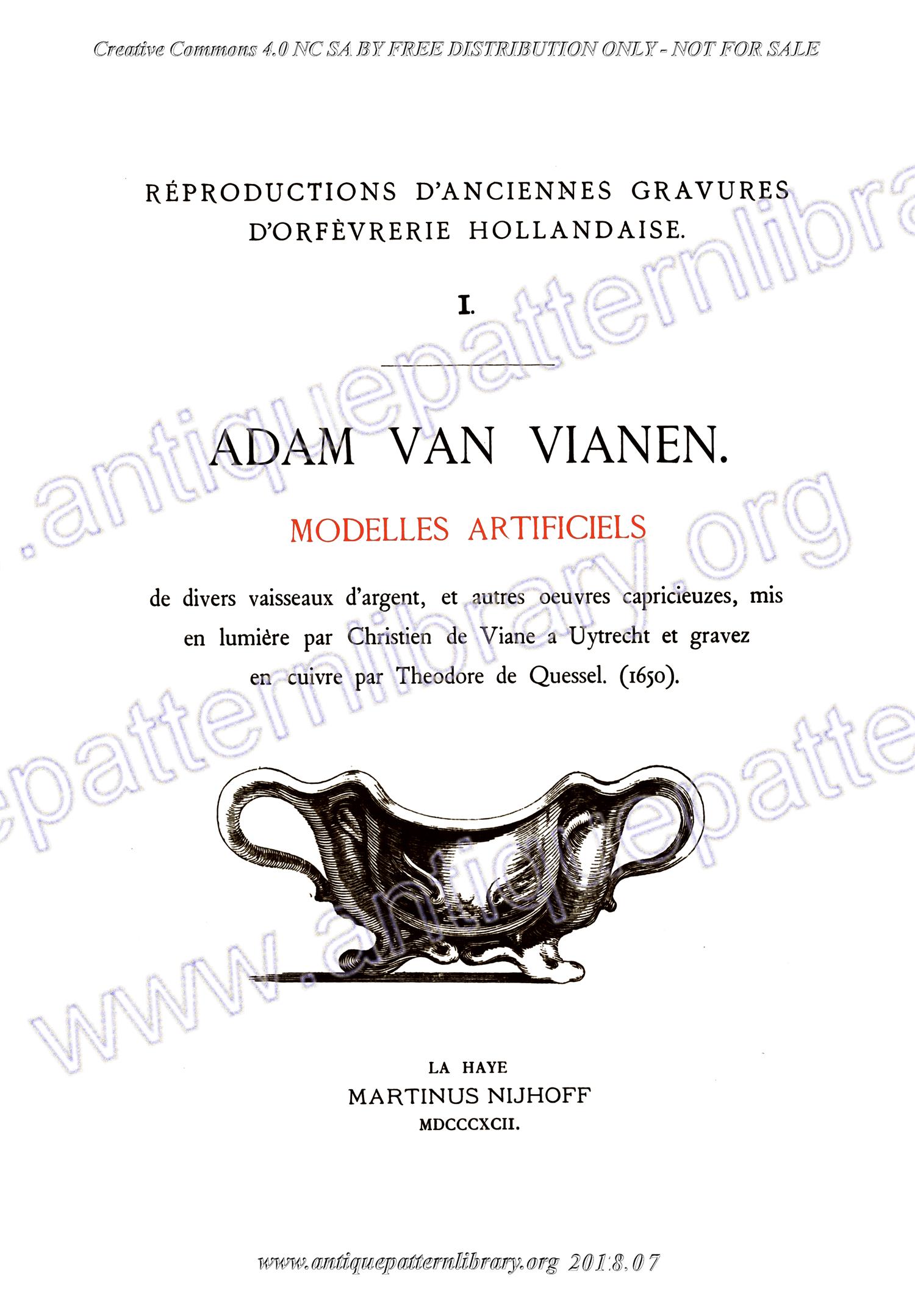 F-WM085 Adam Vianen - Modelles Artificiels