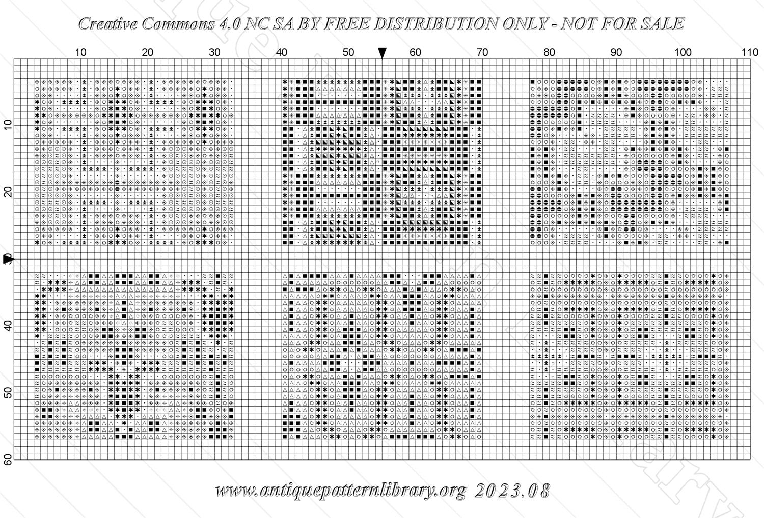 G-AA006 Six small repeating patterns