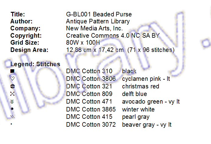 G-BL001 Beaded purse