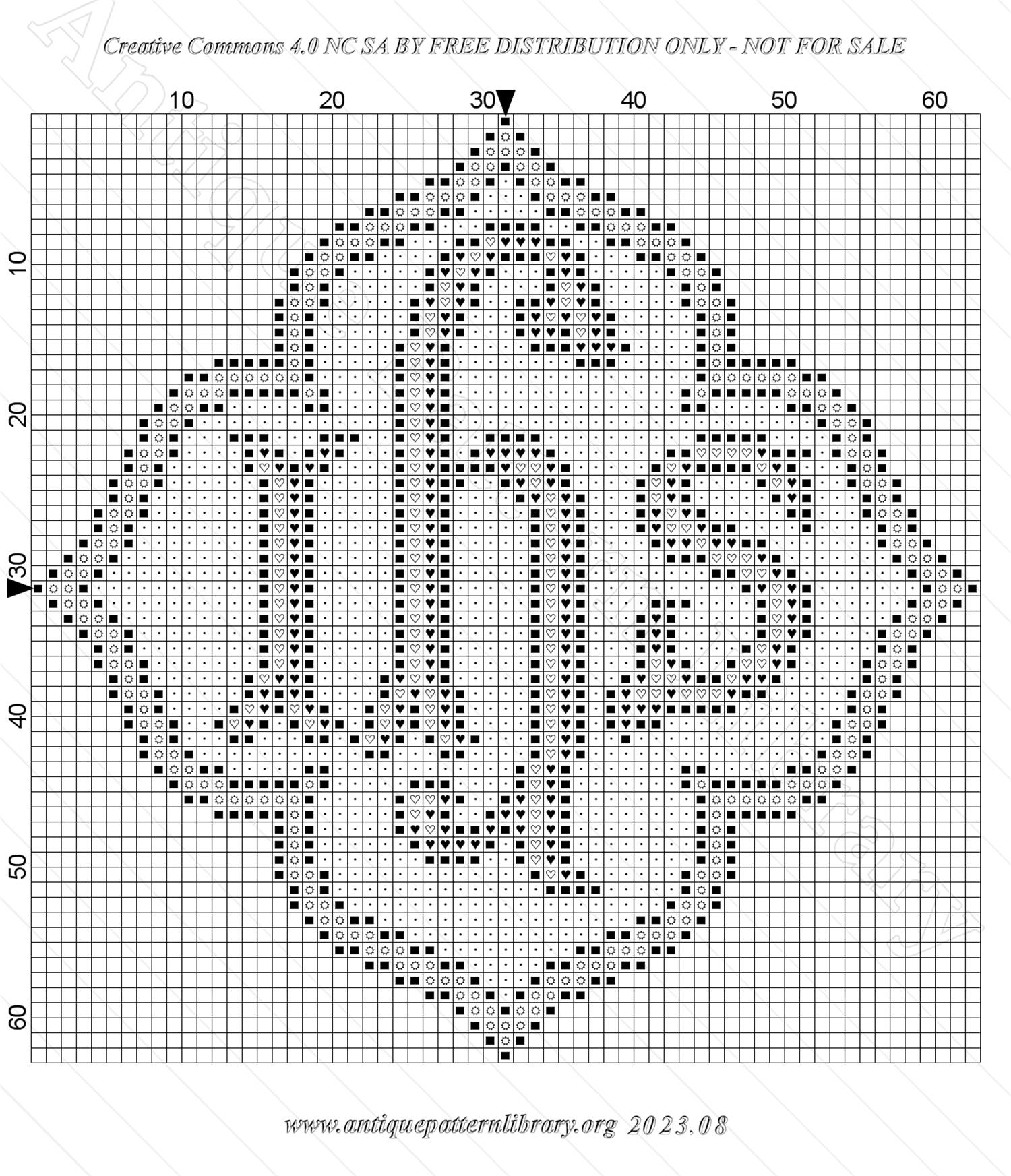 G-CW012 IHS motif in cross-stitch