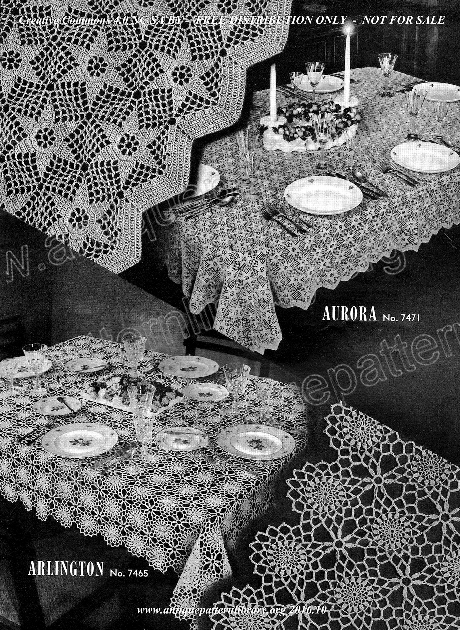 G-GH001 Crocheted Tablecloths and Luncheon Sets
