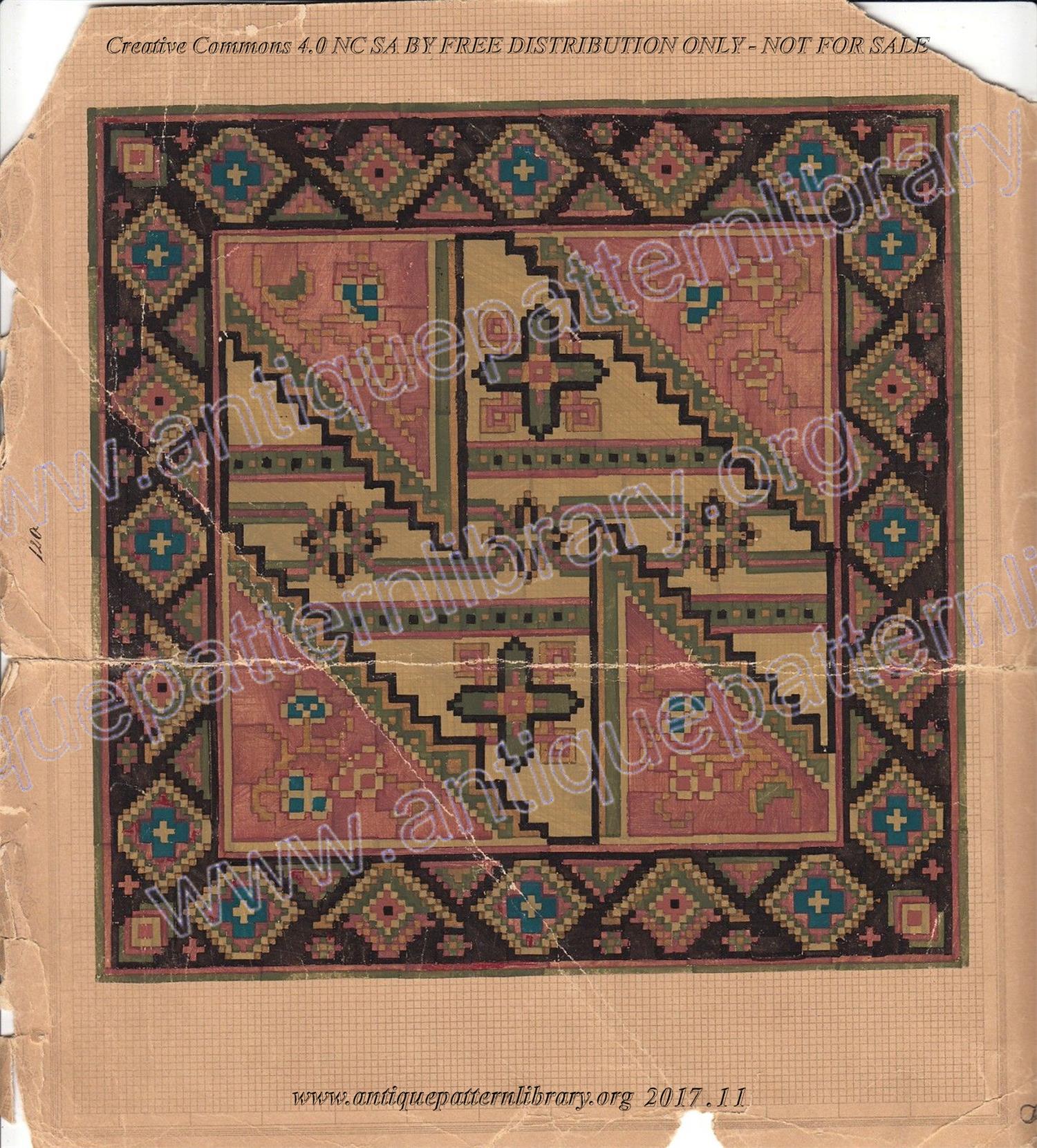 H-HB001 Small Persian tapestry square