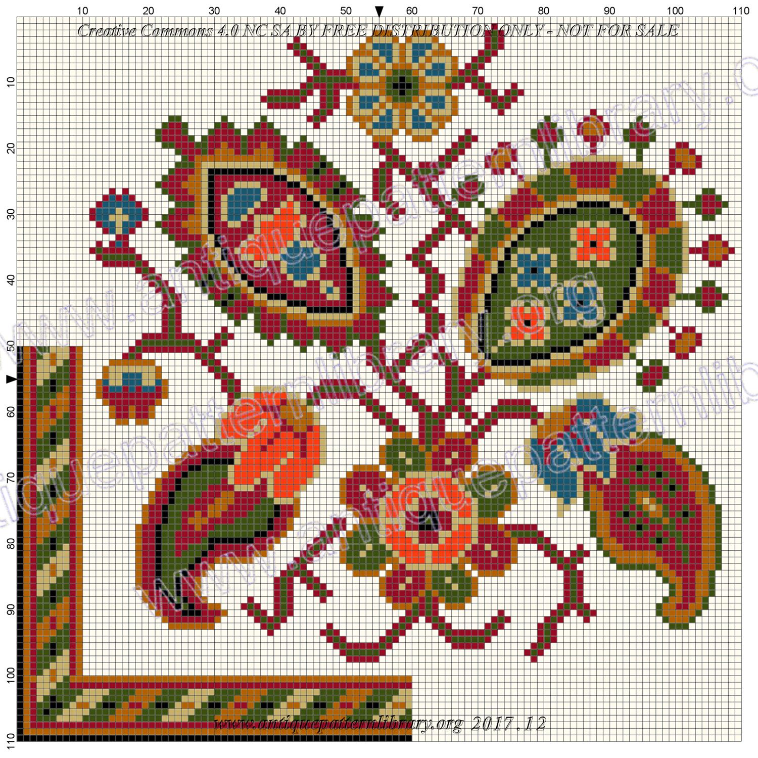 H-HB002 Small Persian tapestry motif