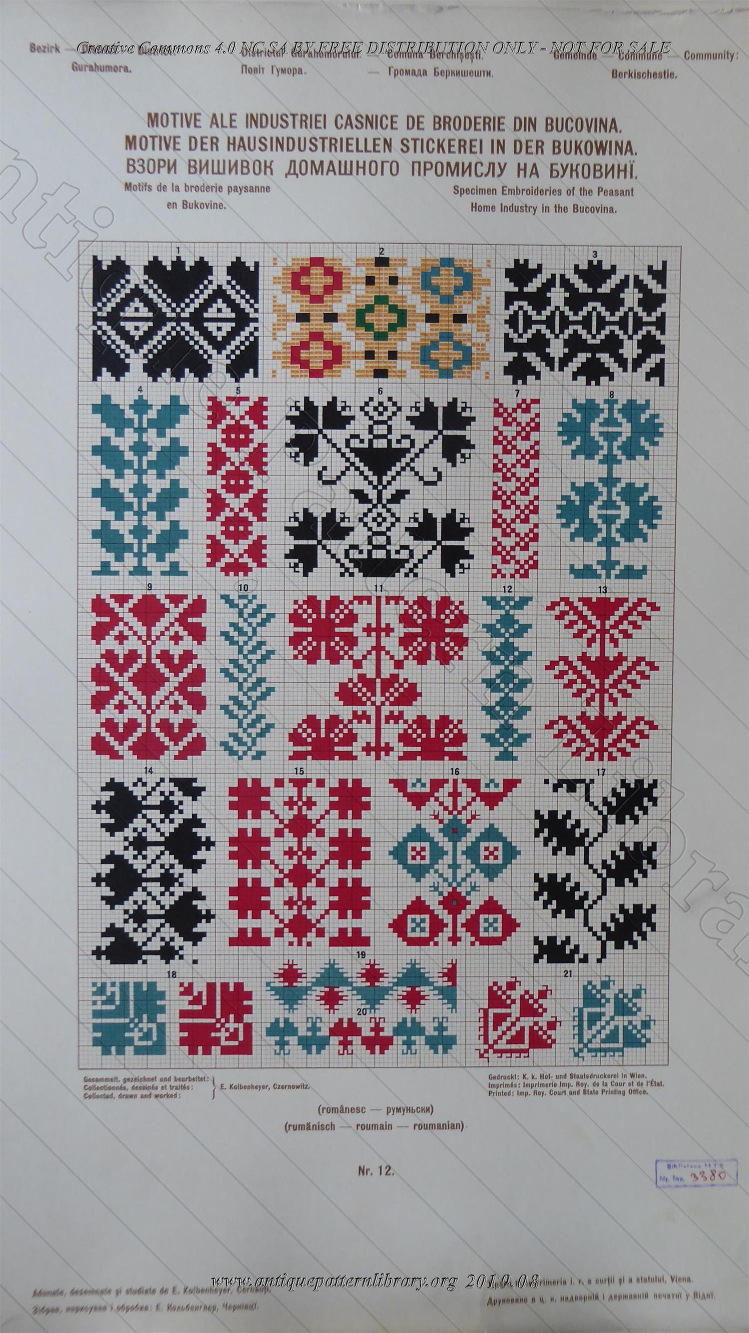 H-IB003 Specimen Embroideries of the Peasant Home Industrie in the Bukovina