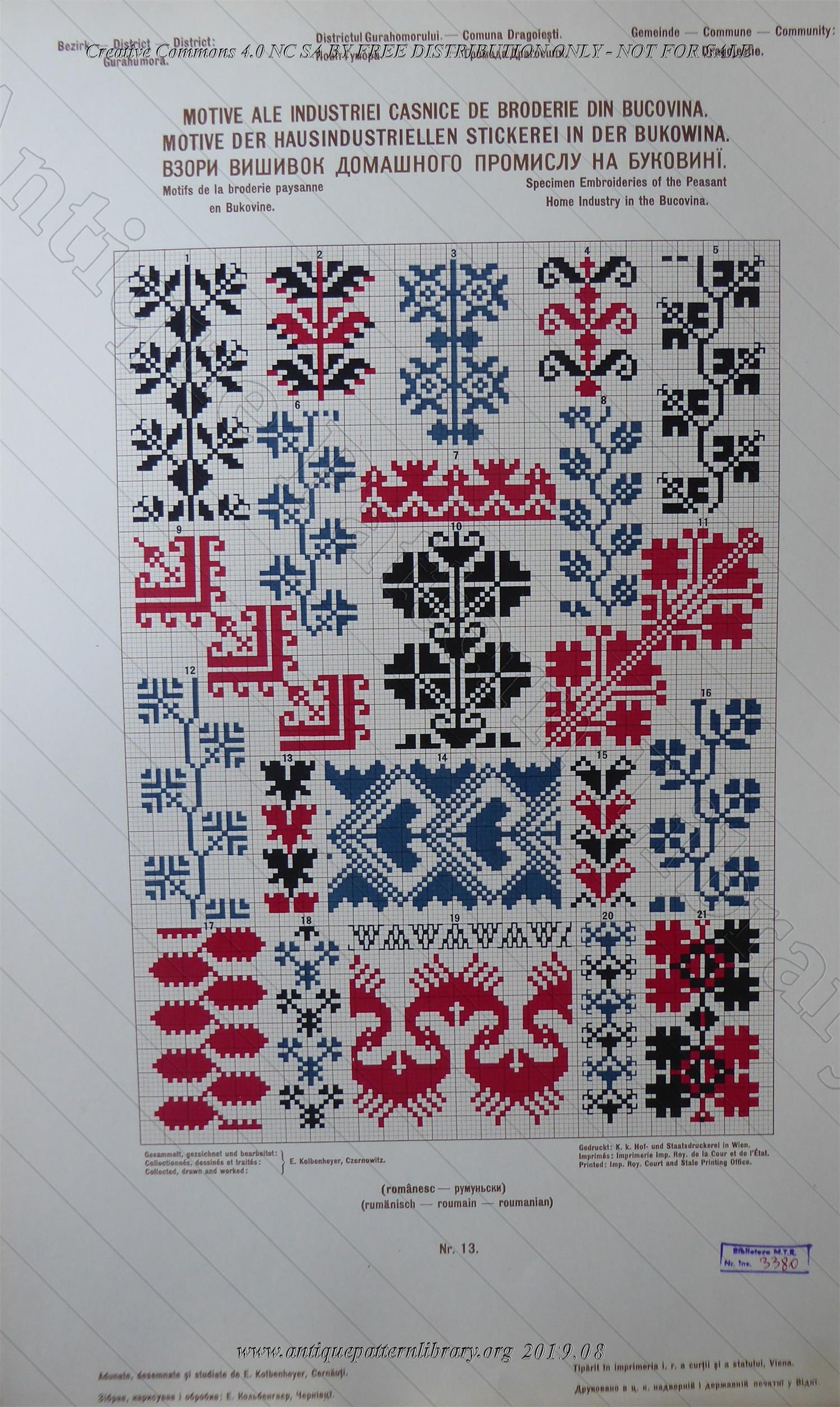 H-IB003 Specimen Embroideries of the Peasant Home Industrie in the Bukovina