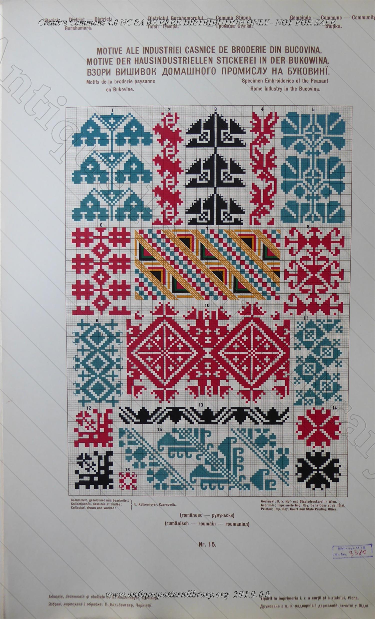 H-IB003 Specimen Embroideries of the Peasant Home Industrie in the Bukovina