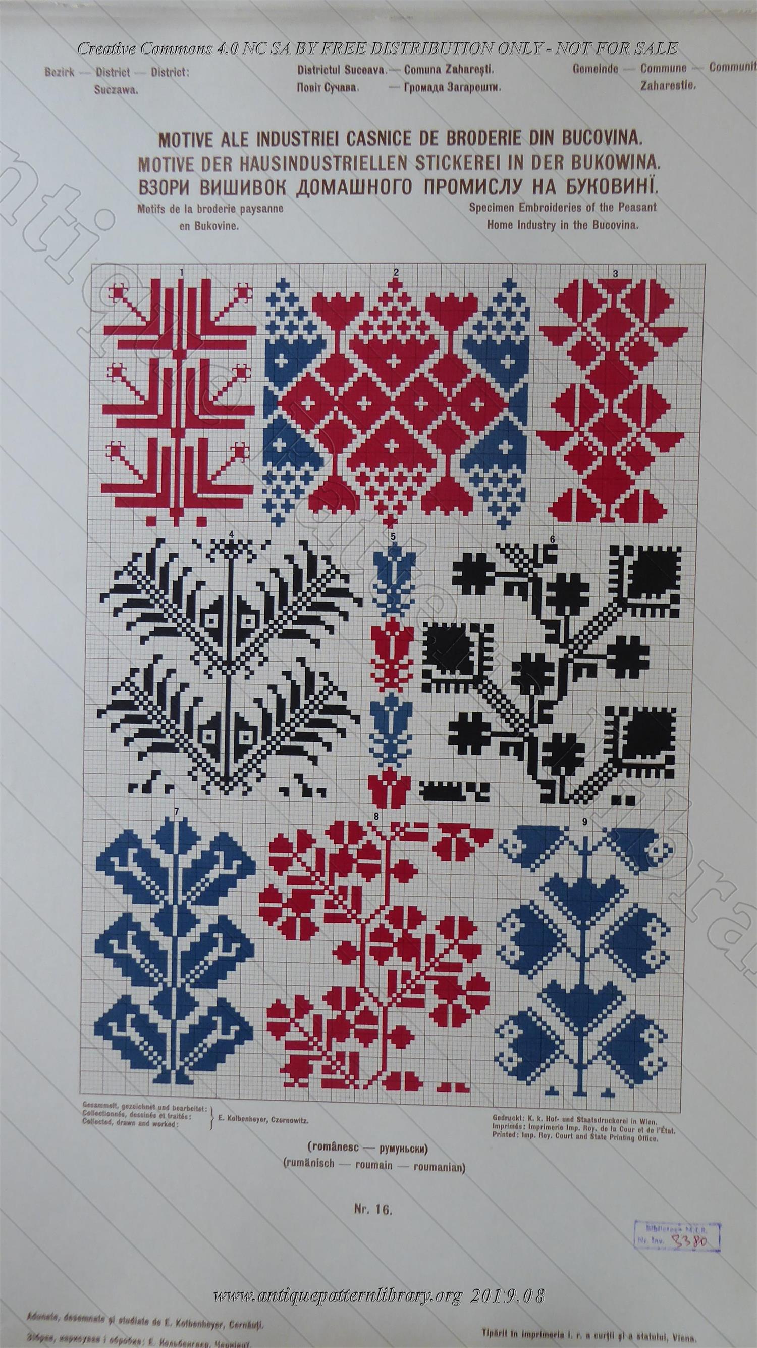 H-IB003 Specimen Embroideries of the Peasant Home Industrie in the Bukovina