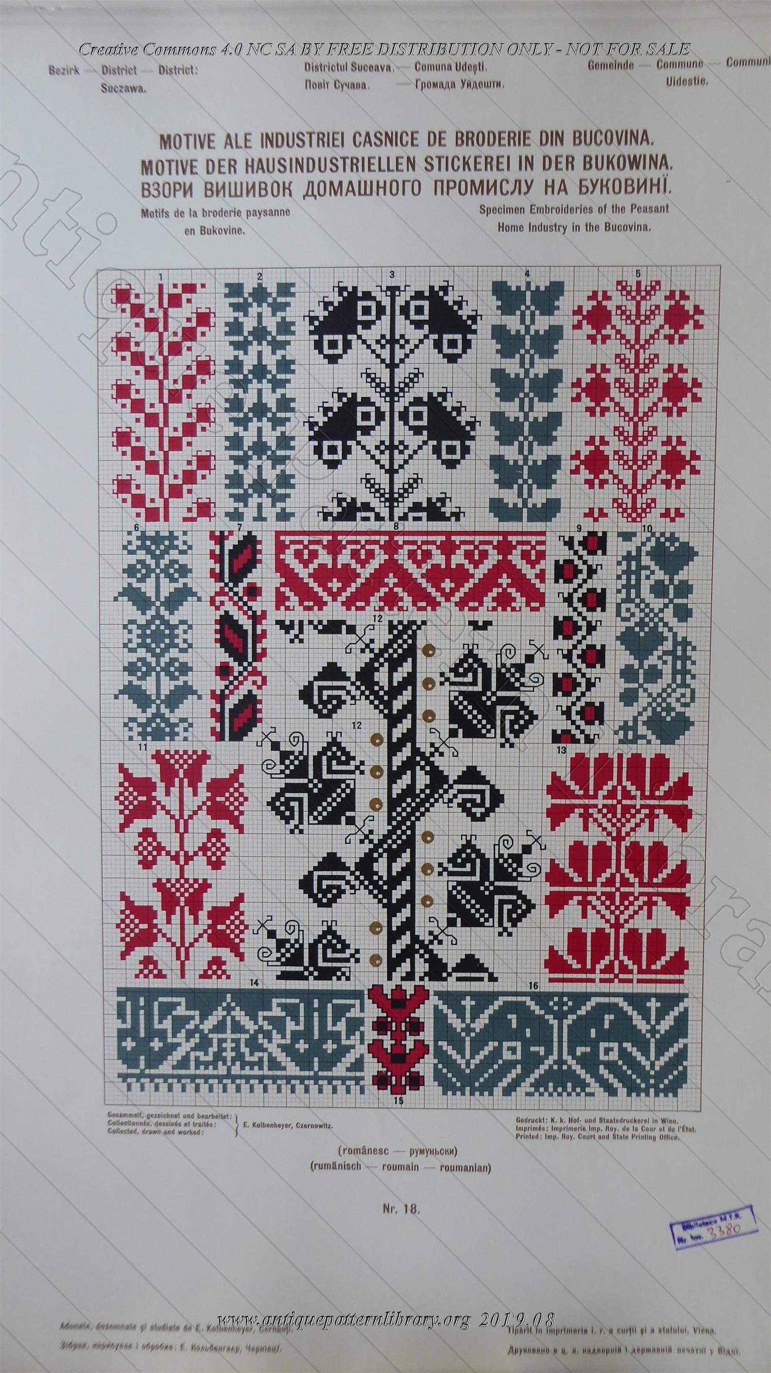 H-IB003 Specimen Embroideries of the Peasant Home Industrie in the Bukovina