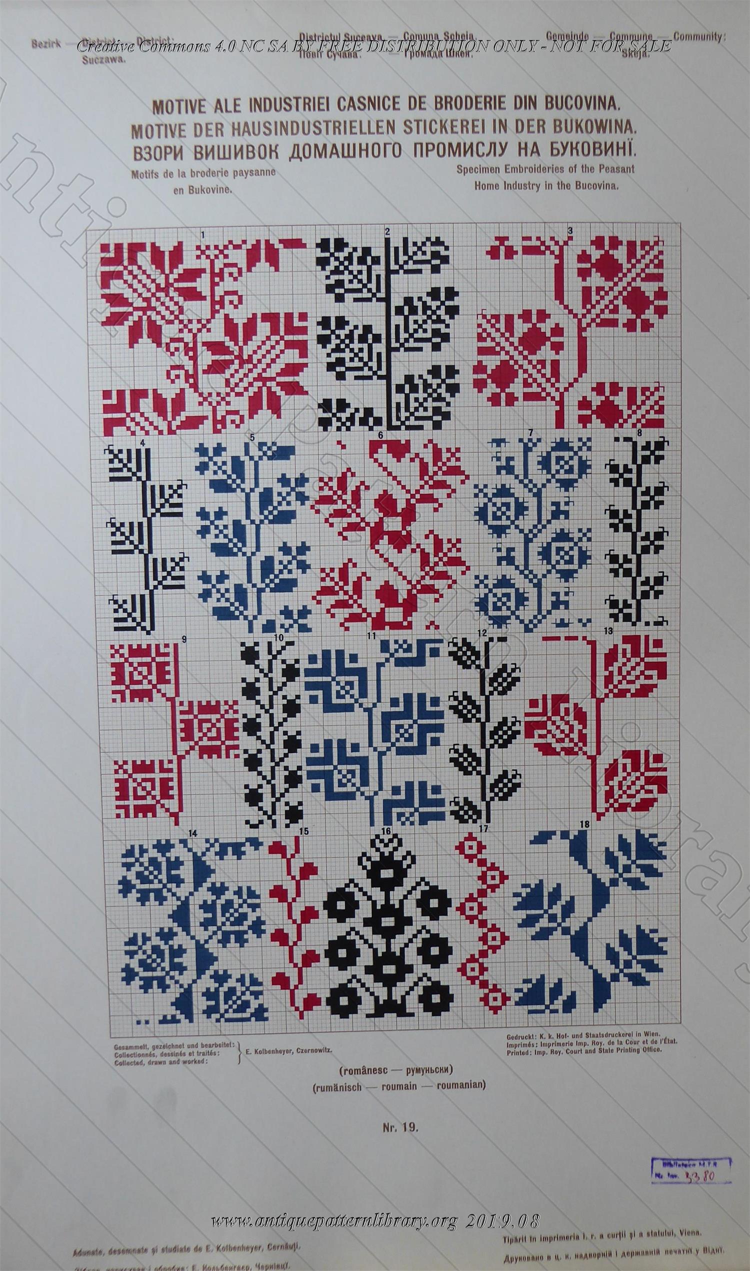 H-IB003 Specimen Embroideries of the Peasant Home Industrie in the Bukovina