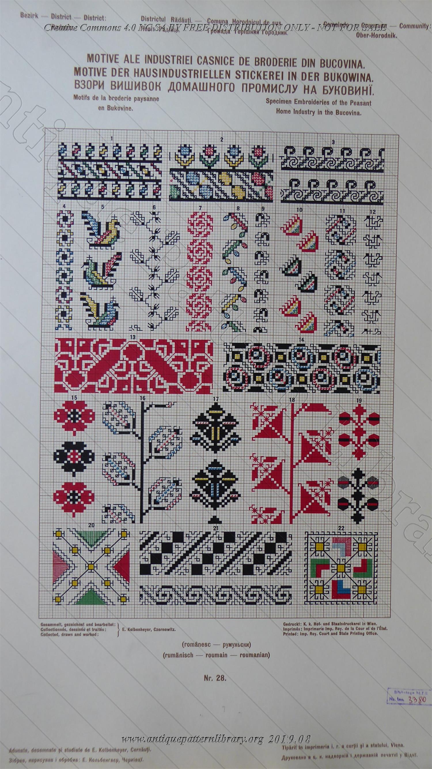 H-IB003 Specimen Embroideries of the Peasant Home Industrie in the Bukovina