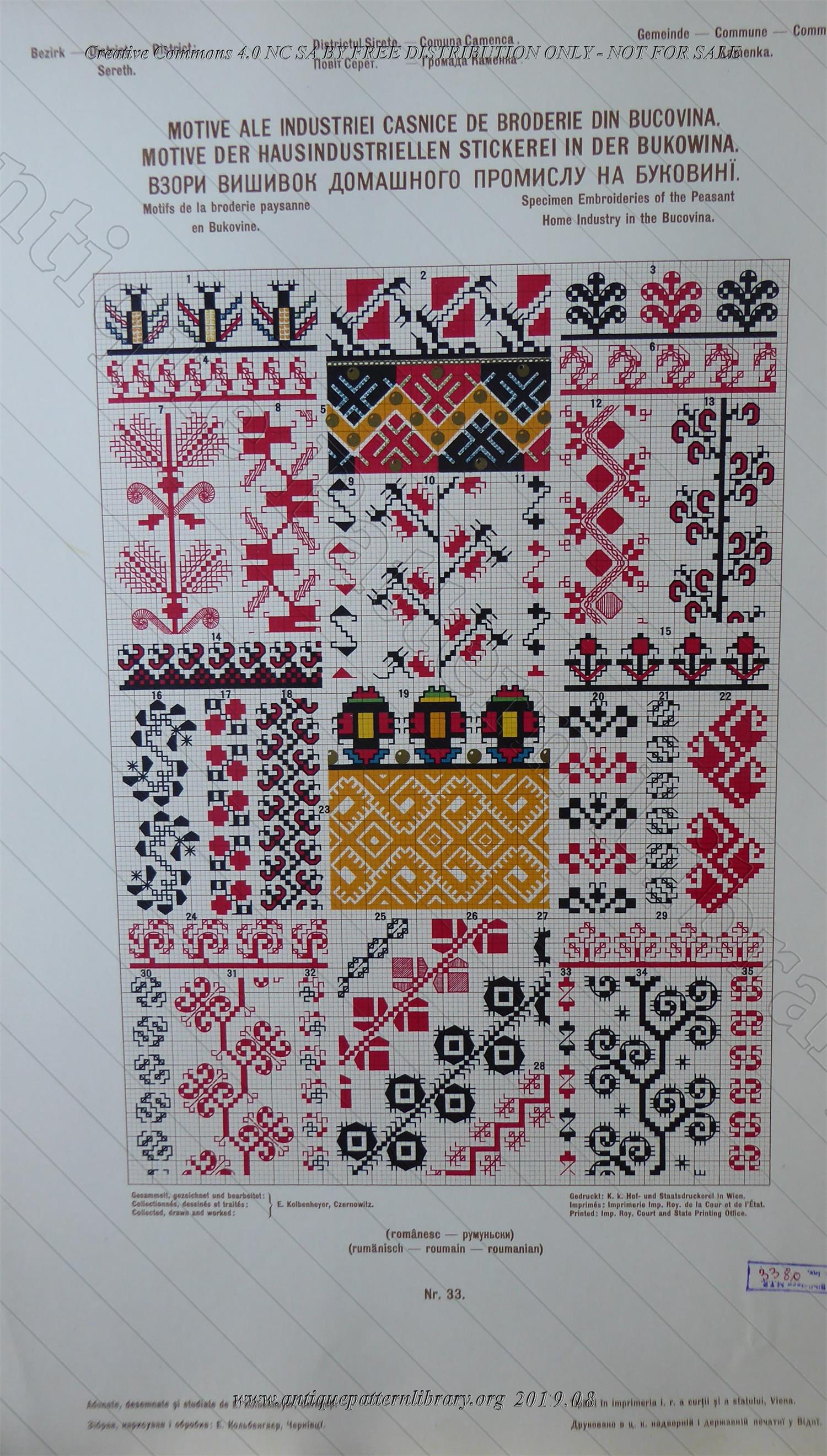 H-IB003 Specimen Embroideries of the Peasant Home Industrie in the Bukovina