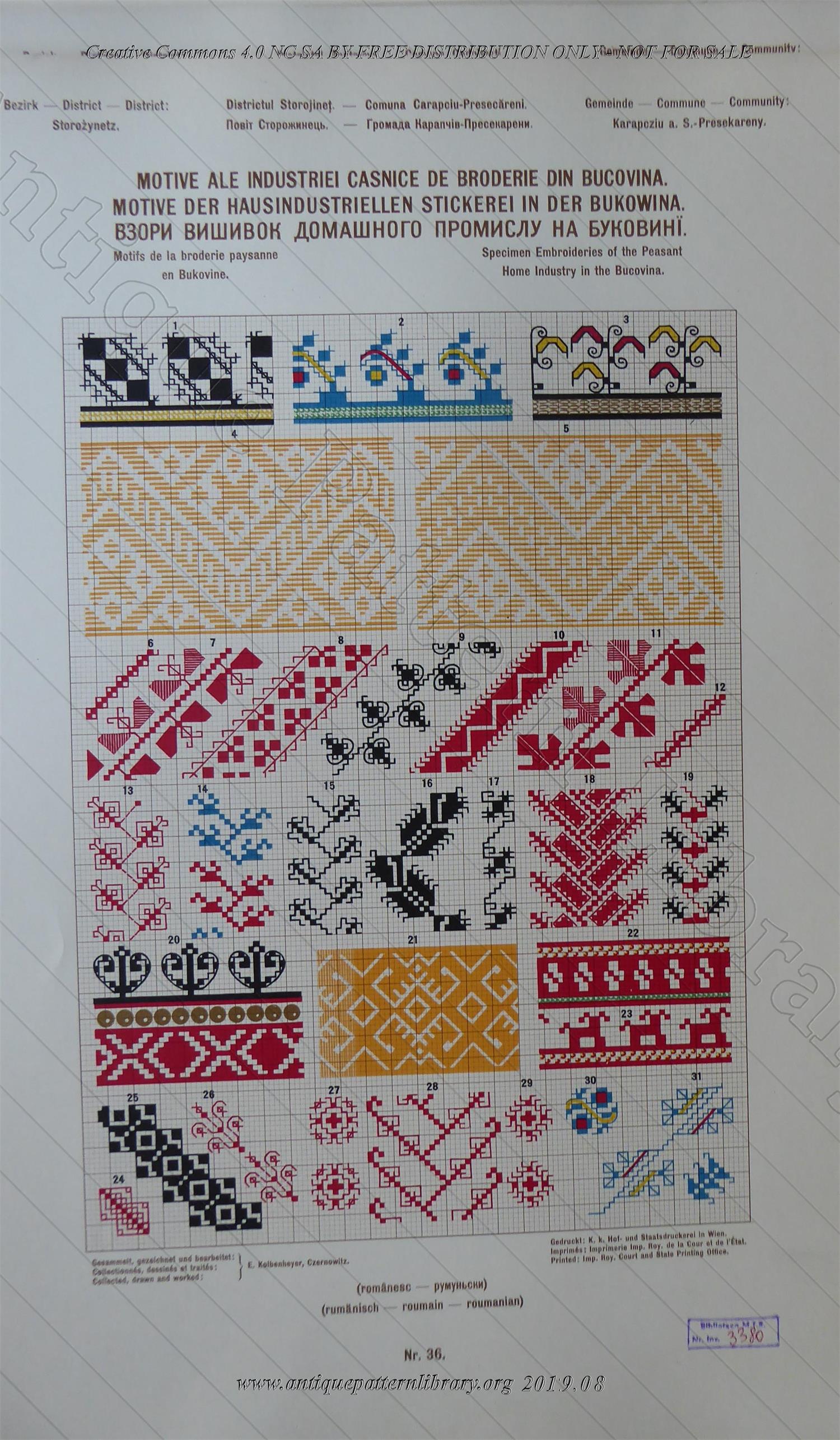 H-IB003 Specimen Embroideries of the Peasant Home Industrie in the Bukovina