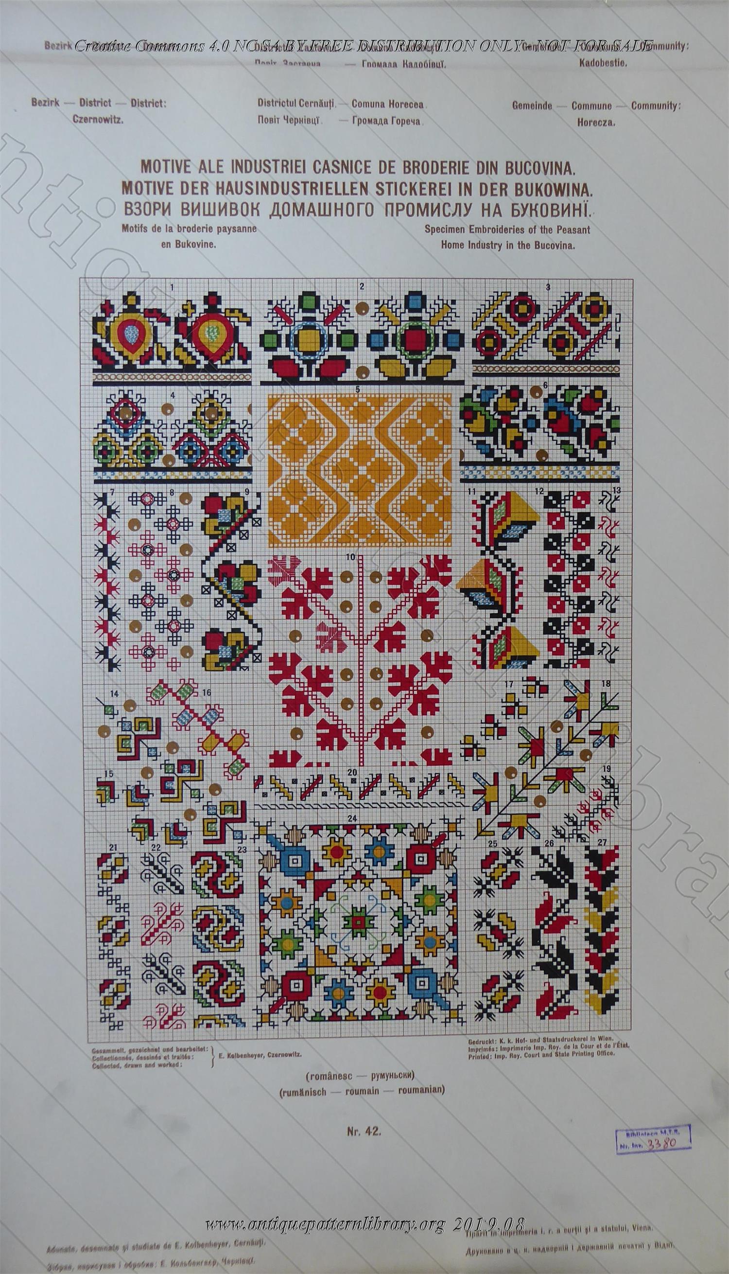 H-IB003 Specimen Embroideries of the Peasant Home Industrie in the Bukovina