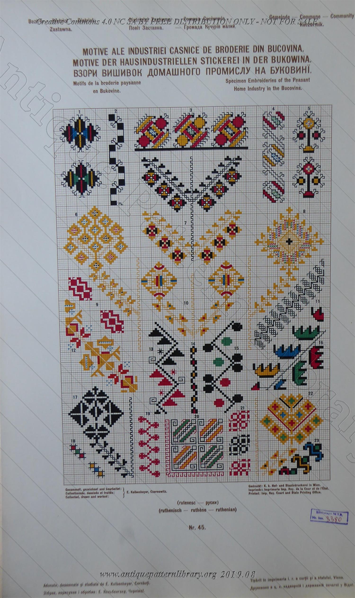 H-IB003 Specimen Embroideries of the Peasant Home Industrie in the Bukovina