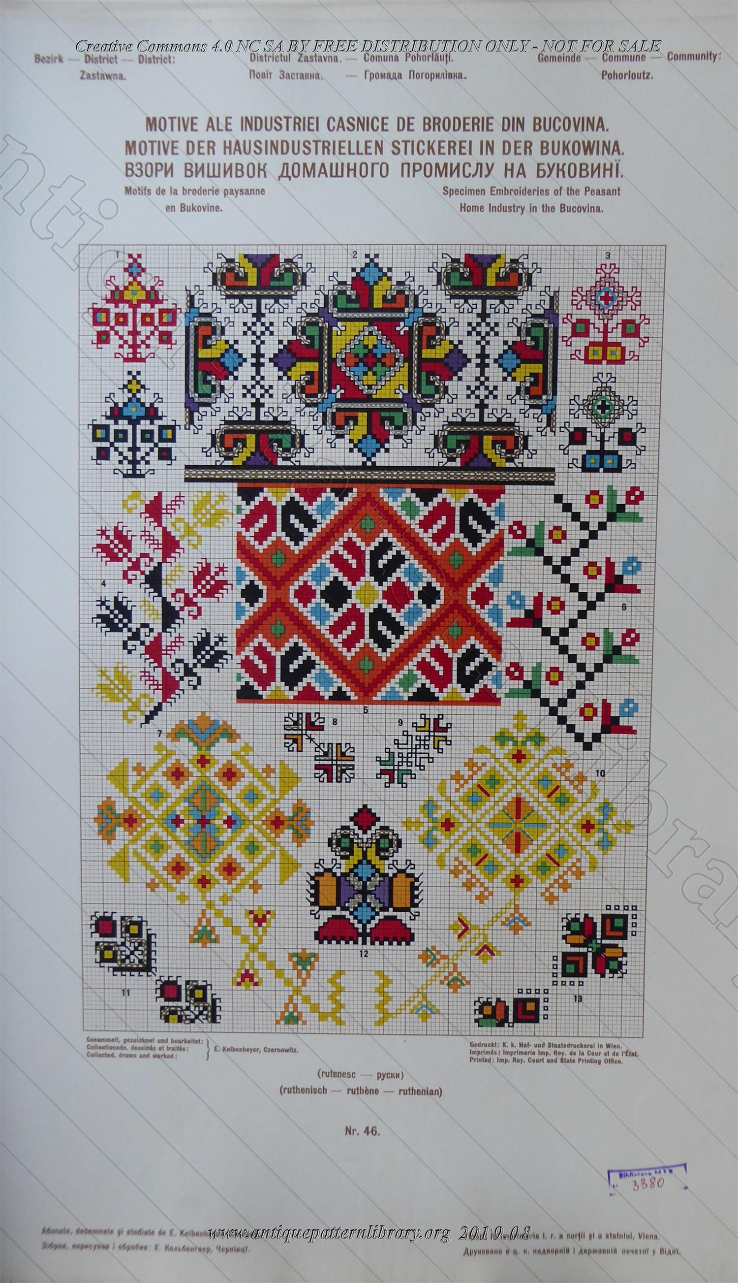 H-IB003 Specimen Embroideries of the Peasant Home Industrie in the Bukovina